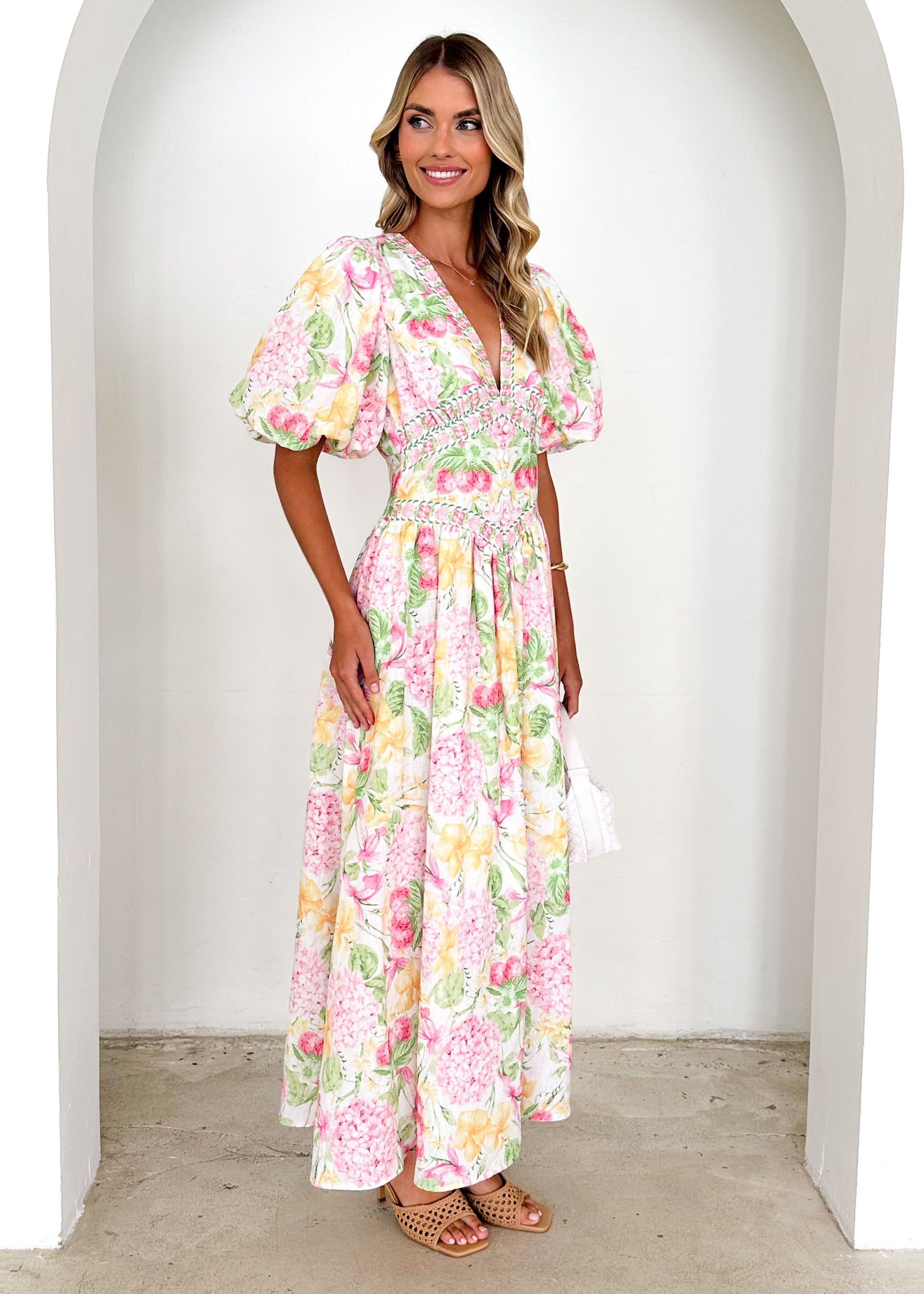 Marcelle Maxi Dress - Pink Hydrangea