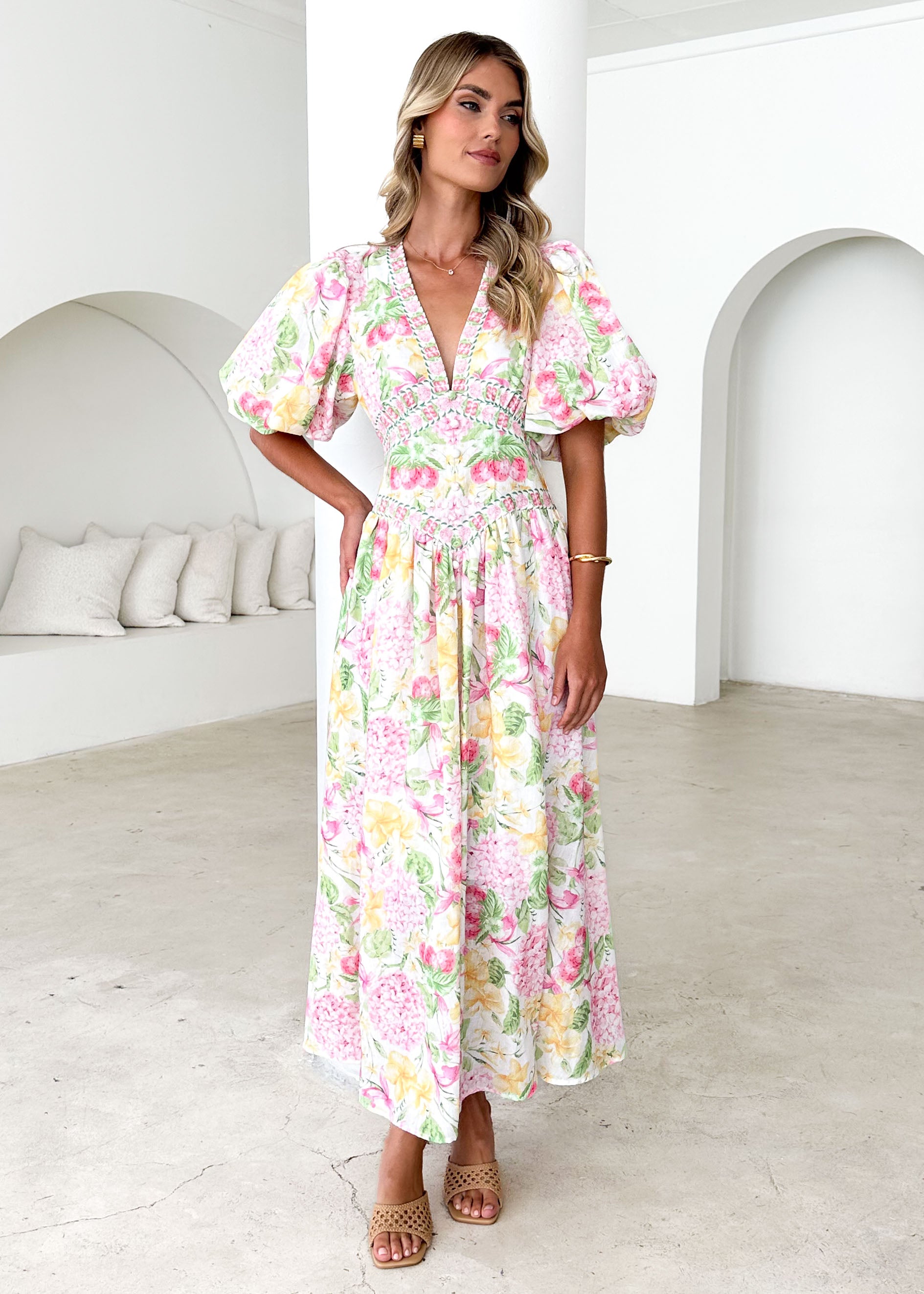 Marcelle Maxi Dress - Pink Hydrangea