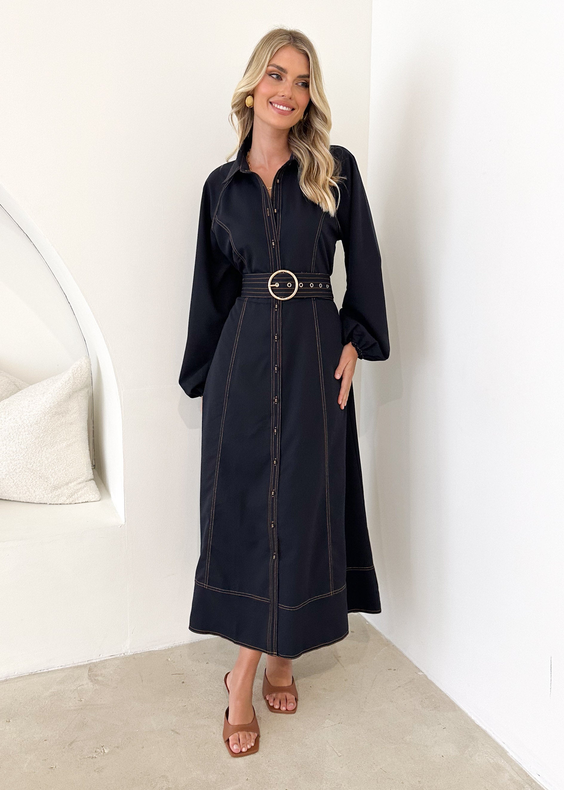 Kandra Midi Dress - Indigo