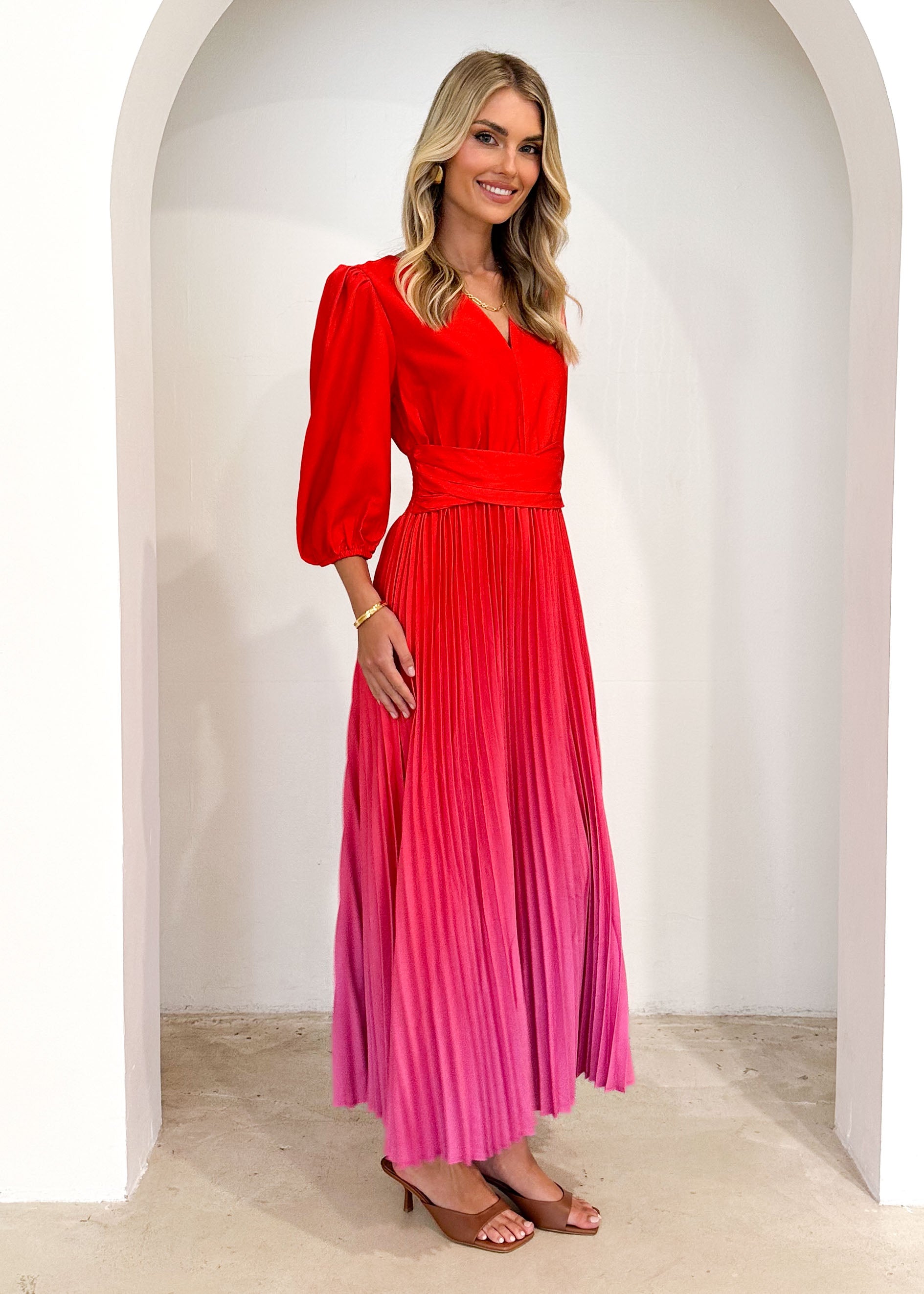 Dimi Midi Dress - Scarlett Ombre