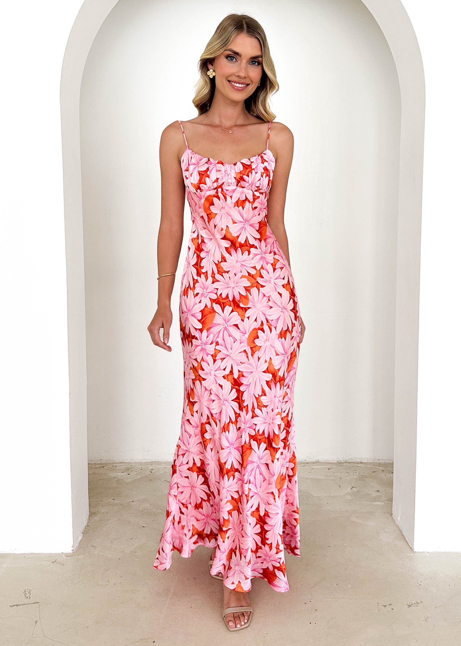 Cavalo Maxi Dress - Pink Flowers