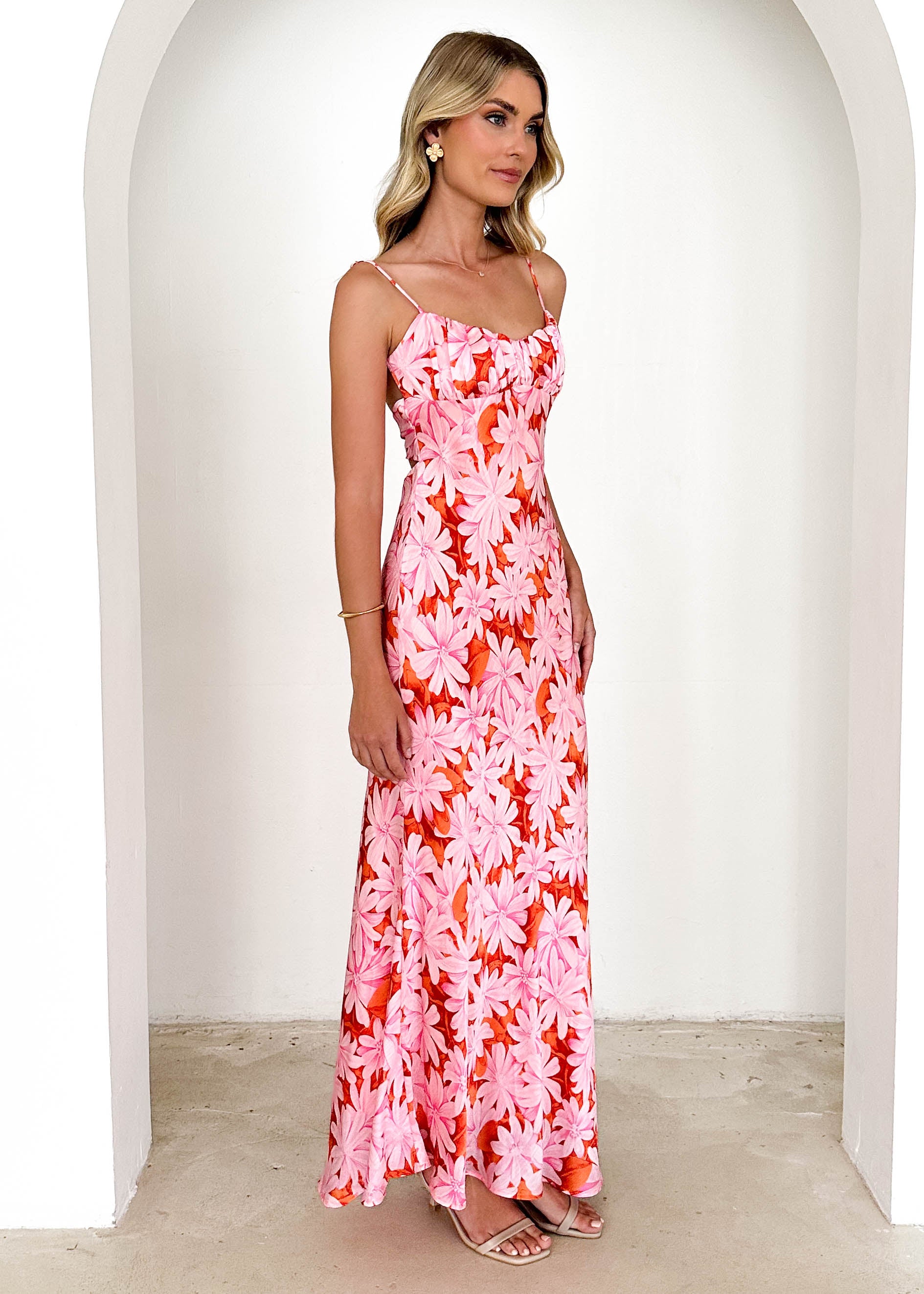 Cavalo Maxi Dress - Pink Flowers