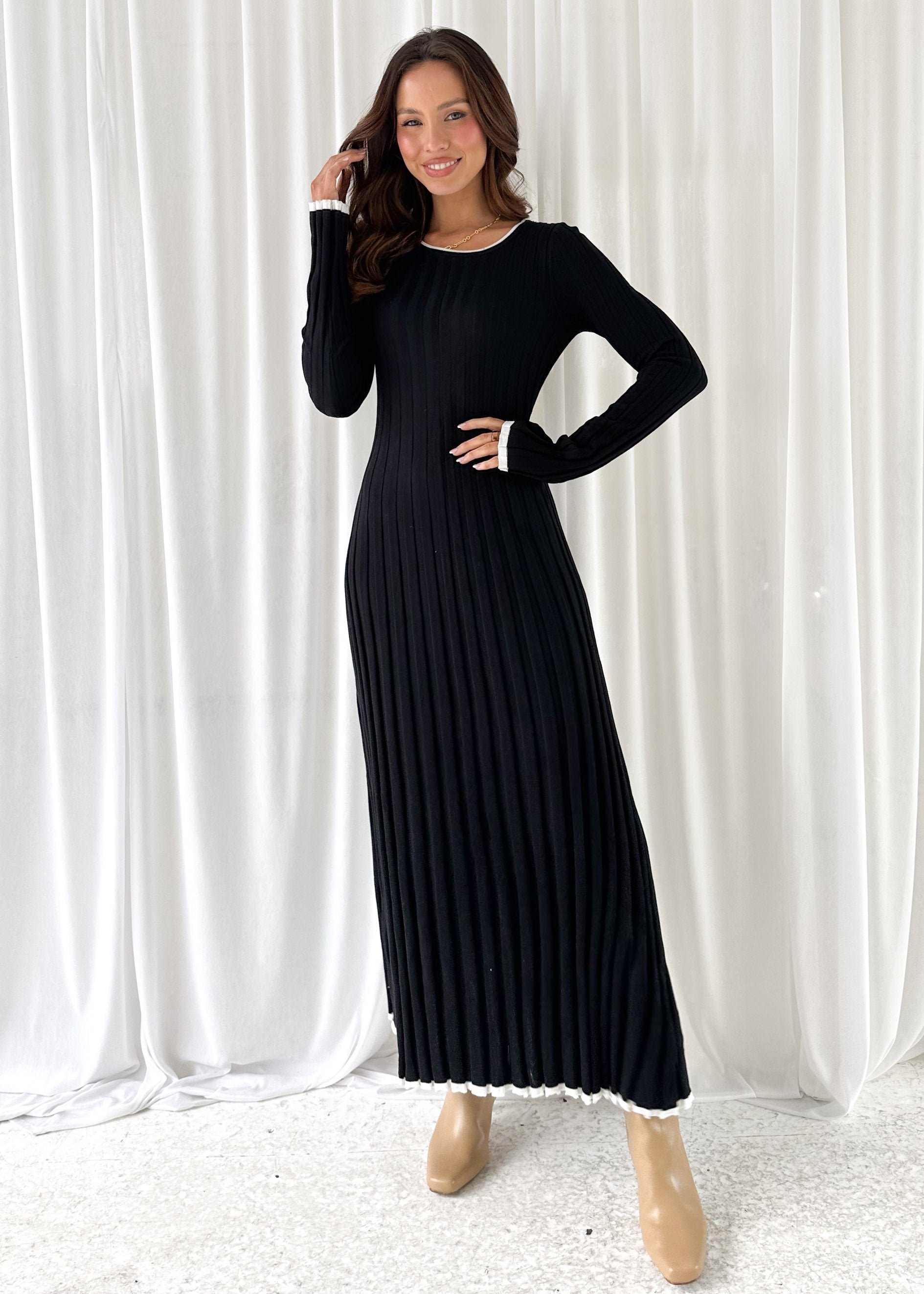 Bellarose Knit Maxi Dress - Black