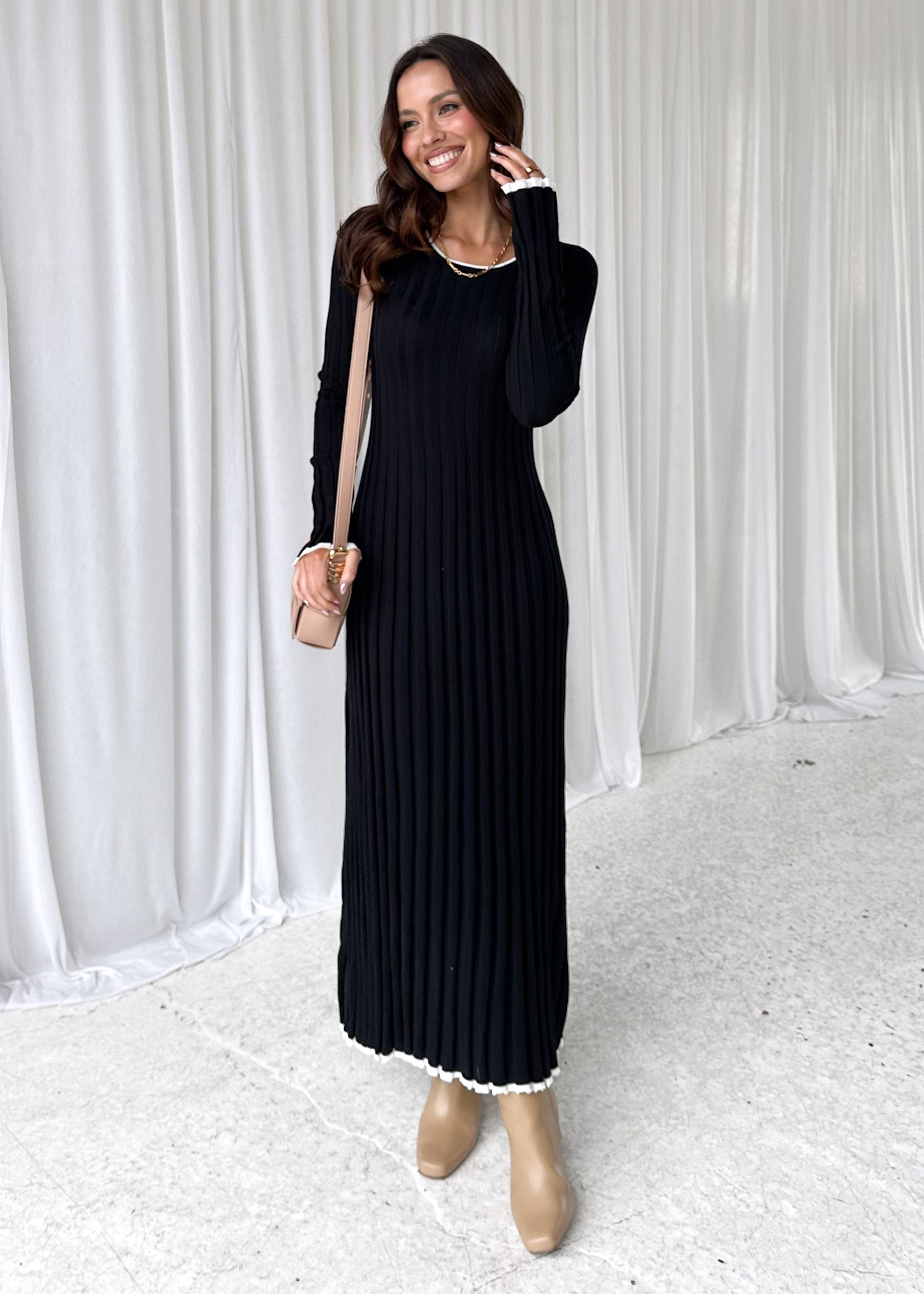 Bellarose Knit Maxi Dress - Black