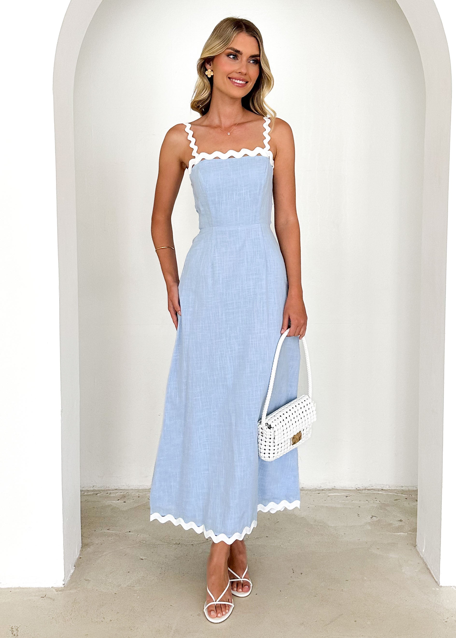 Tampa Midi Dress - Baby Blue