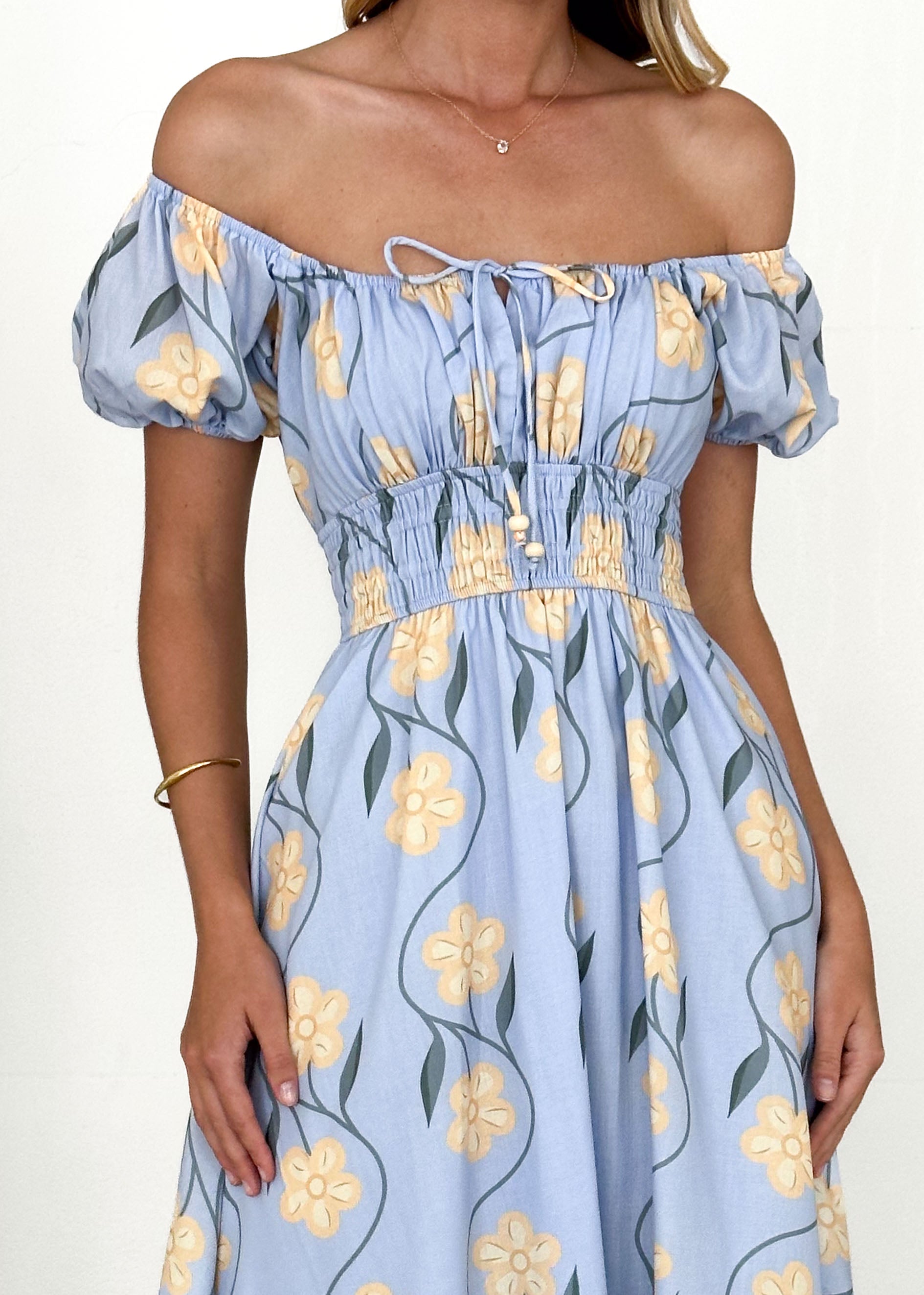 Maisie Maxi Dress - Blue Flowers