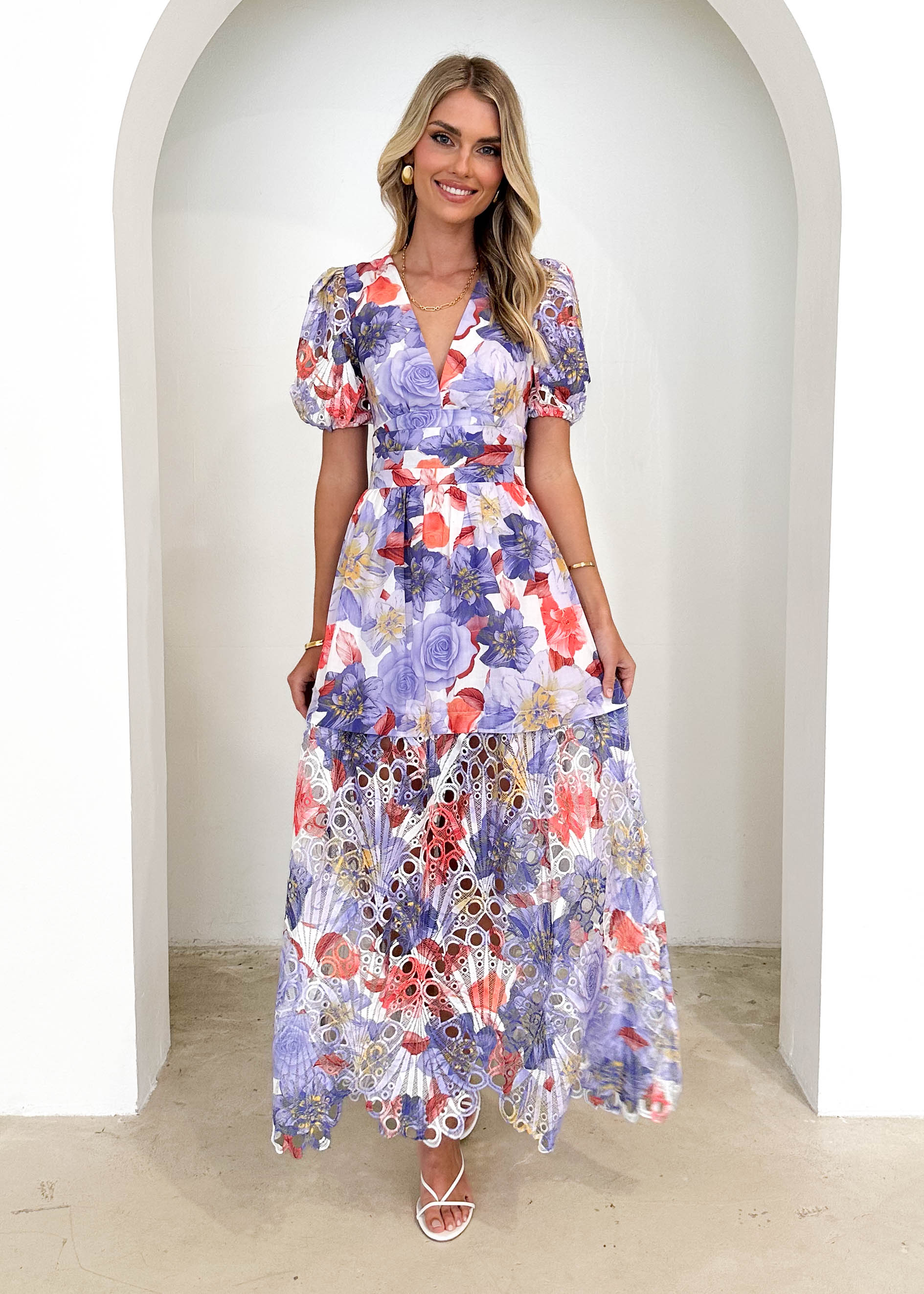 Stause Maxi Dress - Violet Floral