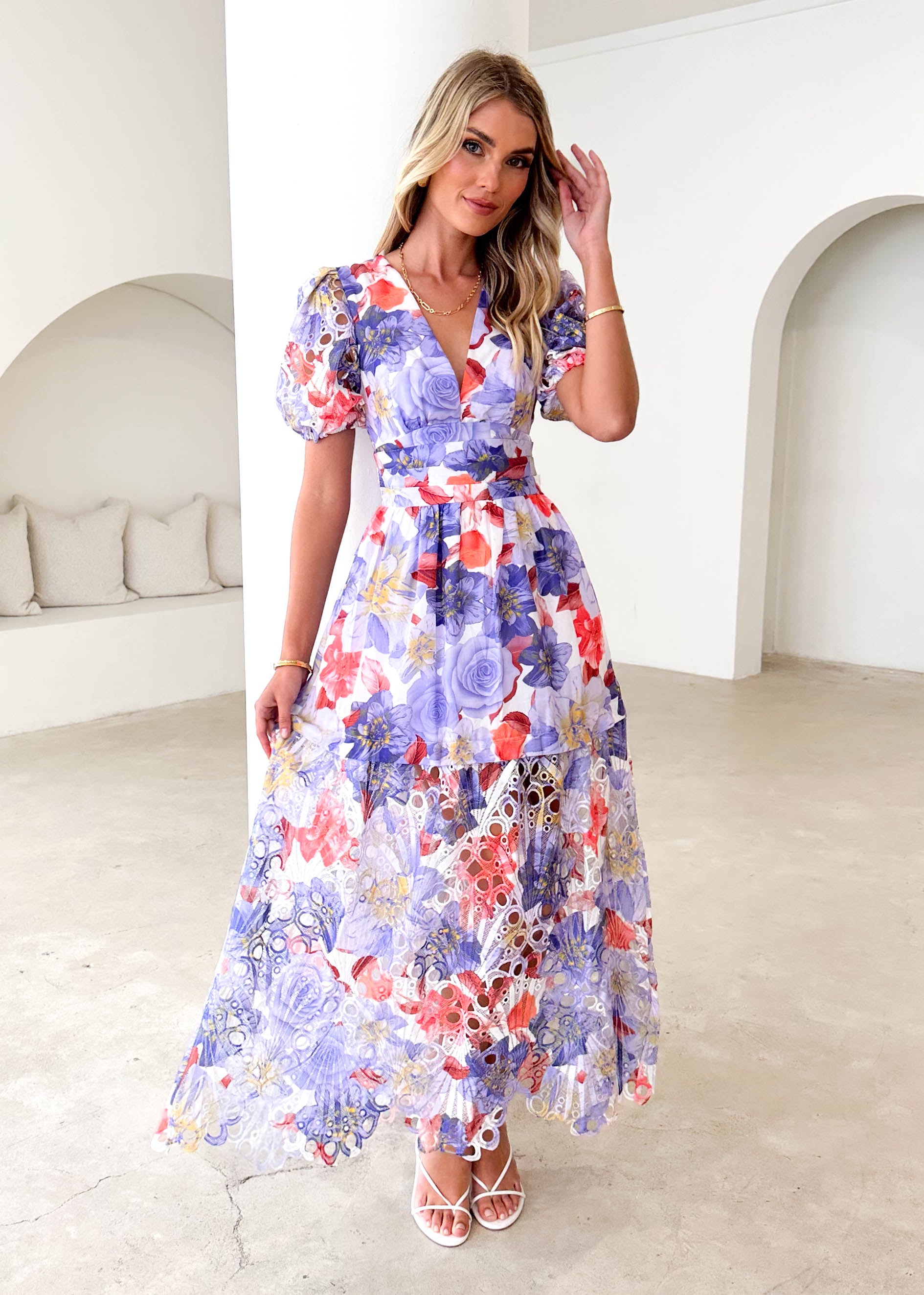 Stause Maxi Dress - Violet Floral