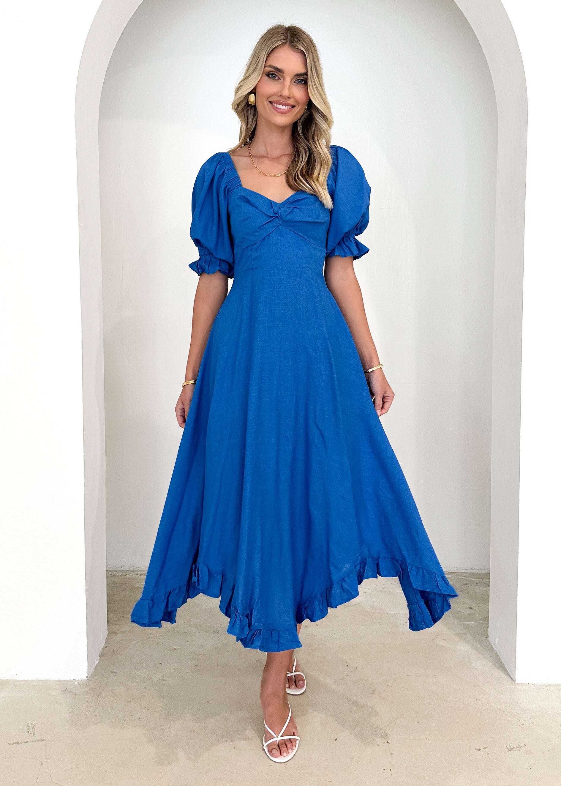 Tamanah Midi Dress - Blue