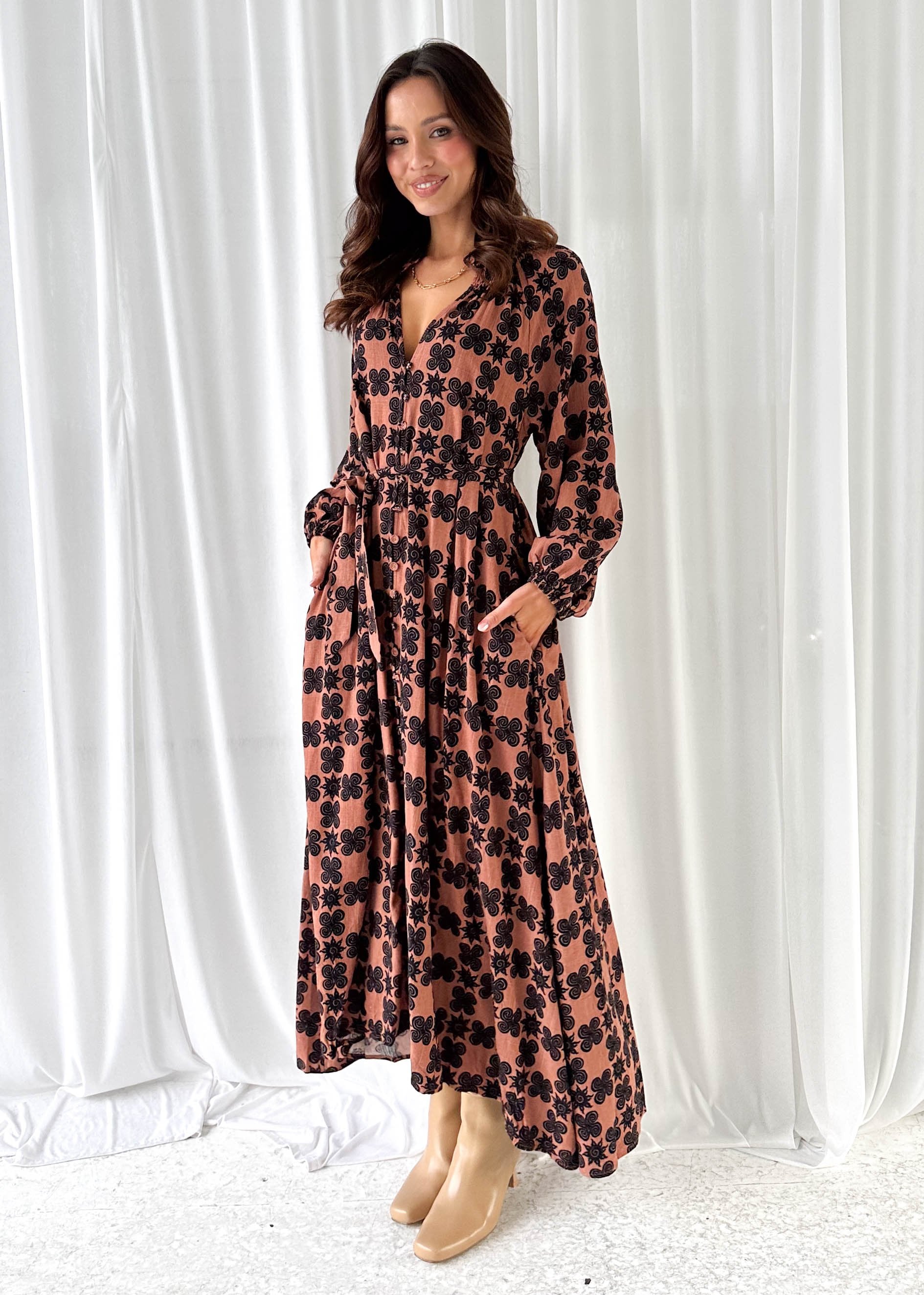 Beltrae Maxi Dress - Choc Soleil