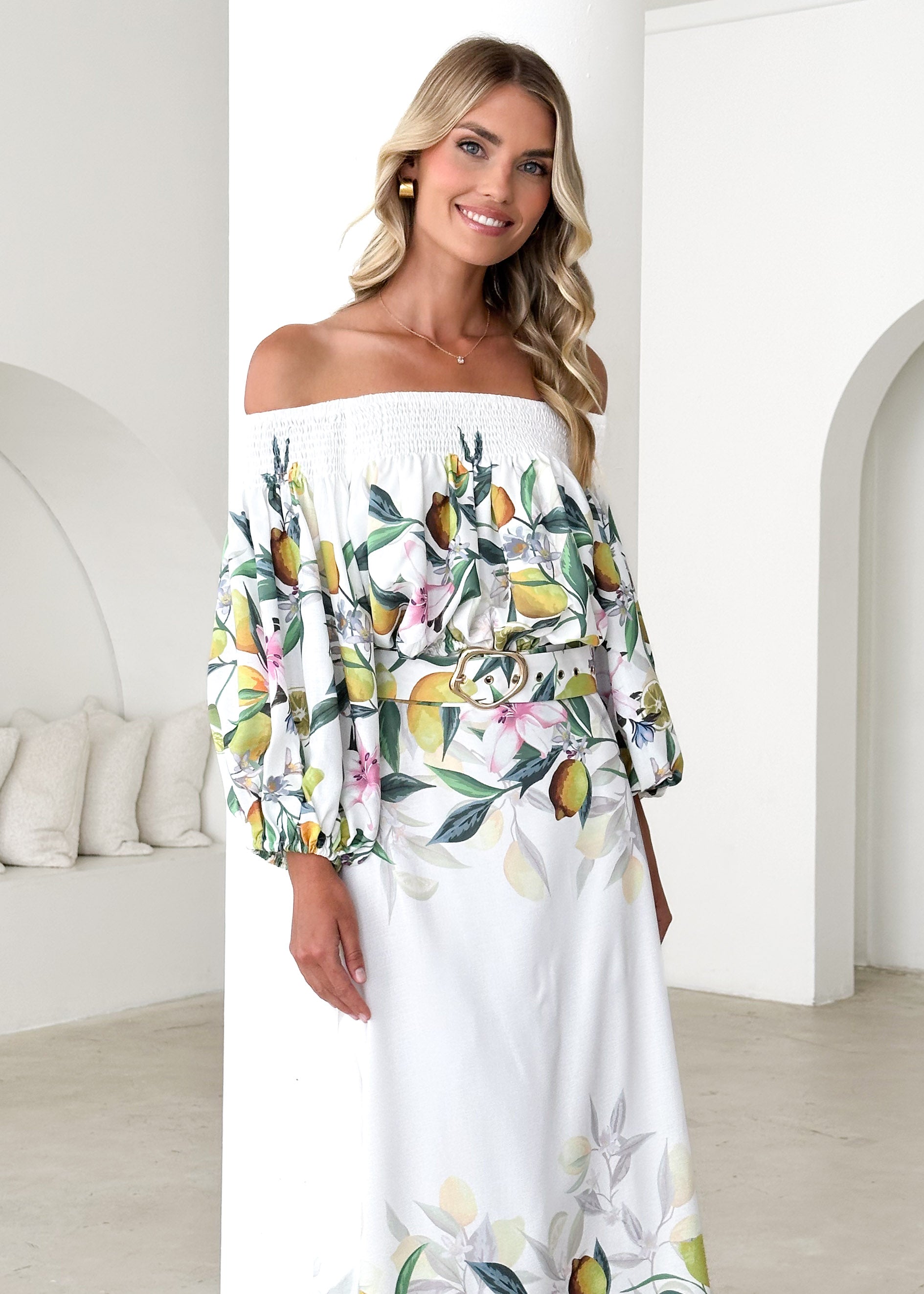 Averie Off Shoulder Top - Limoncello