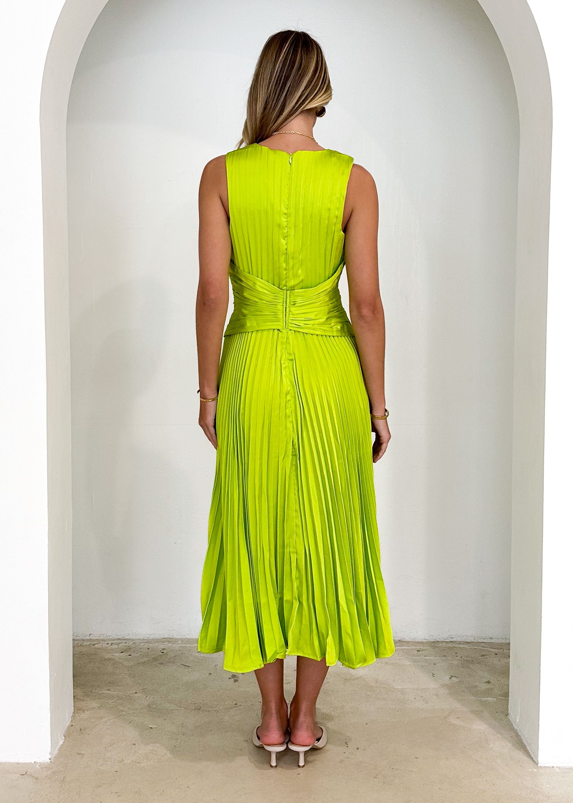 Lance Midi Dress - Lime