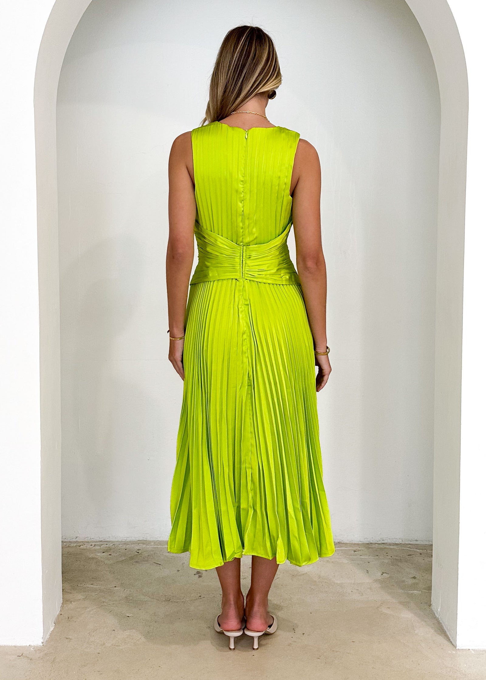 Lance Midi Dress - Lime Gingham & Heels Lance Midi Dress - Lime Gingham & Heels