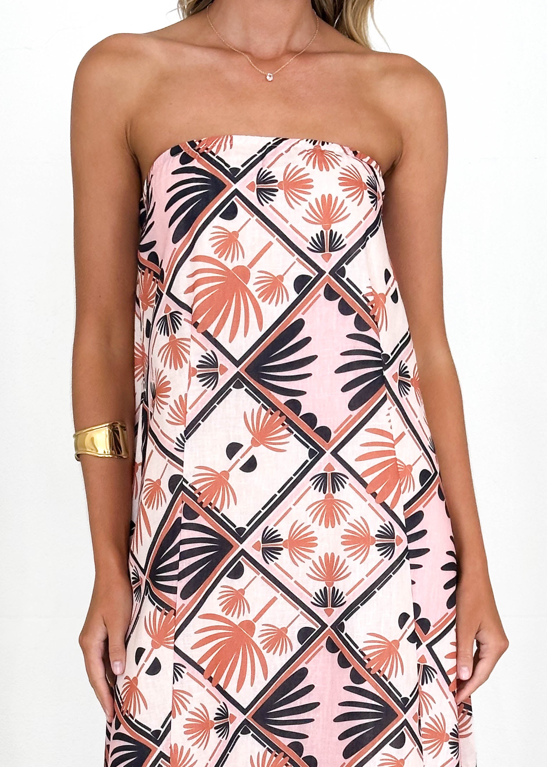 Oasis Strapless Maxi Dress - Palm Springs