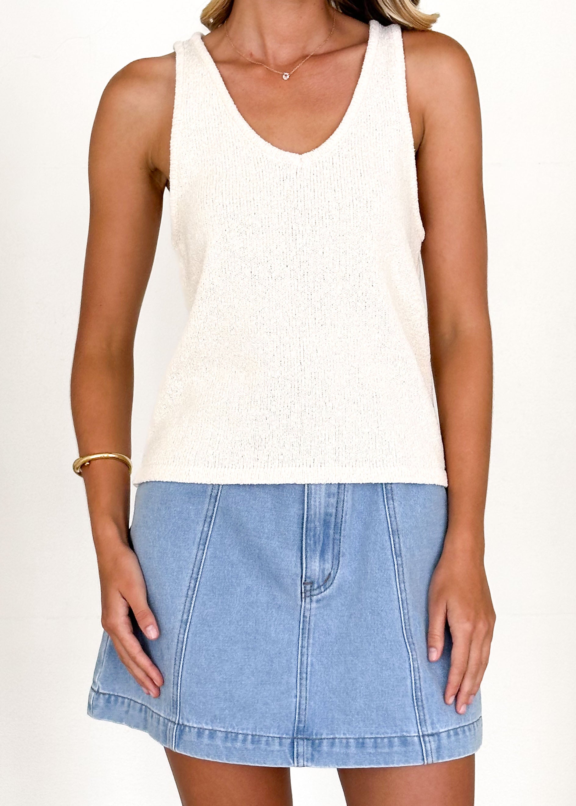 Hailley Knit Top - Cream