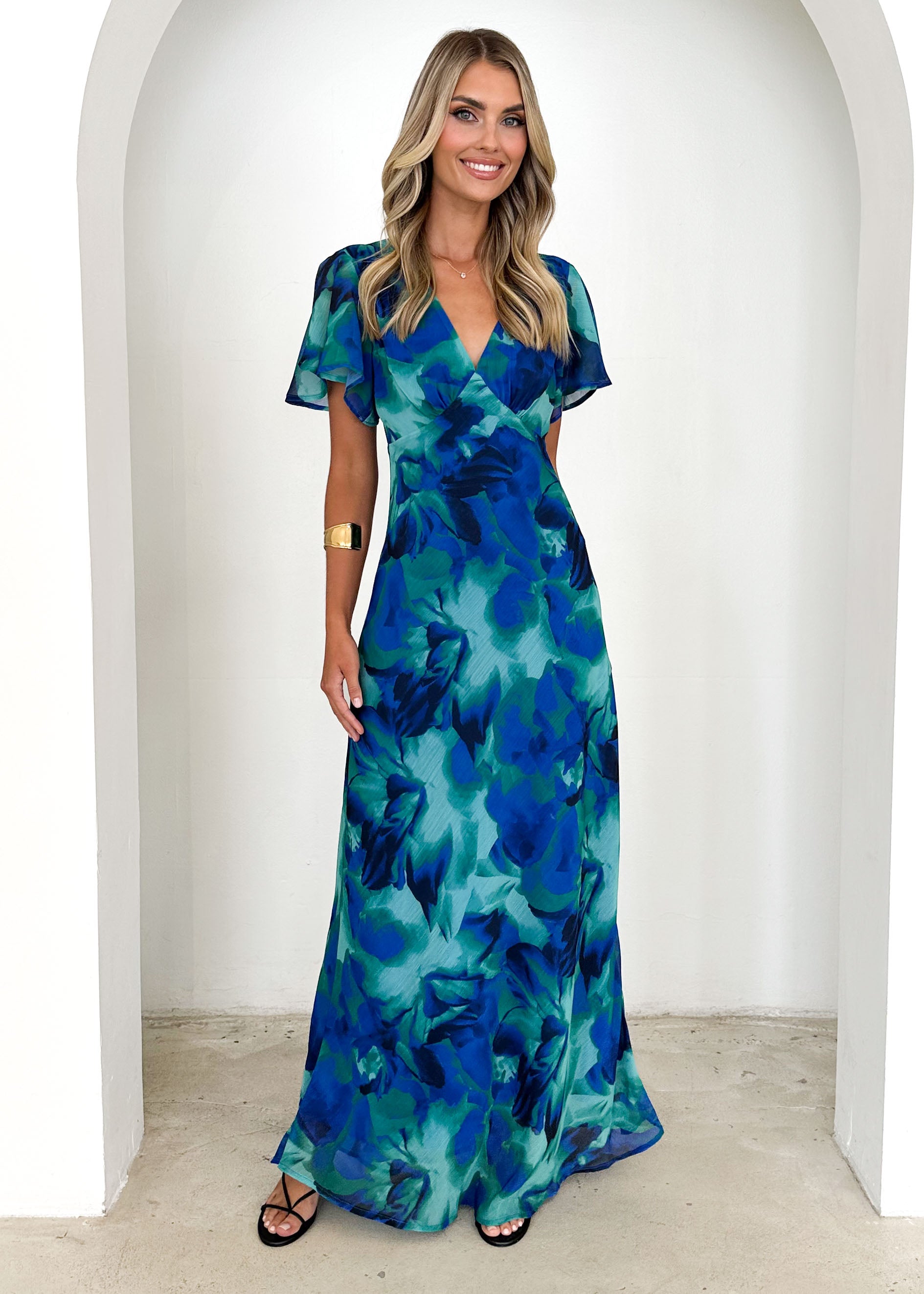 Cabana Maxi Dress - Blue Lagoon