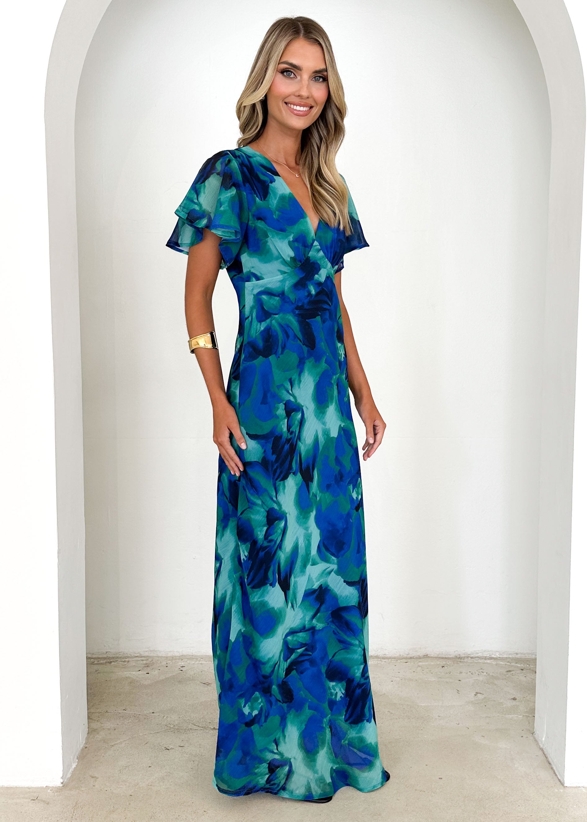 Cabana Maxi Dress - Blue Lagoon