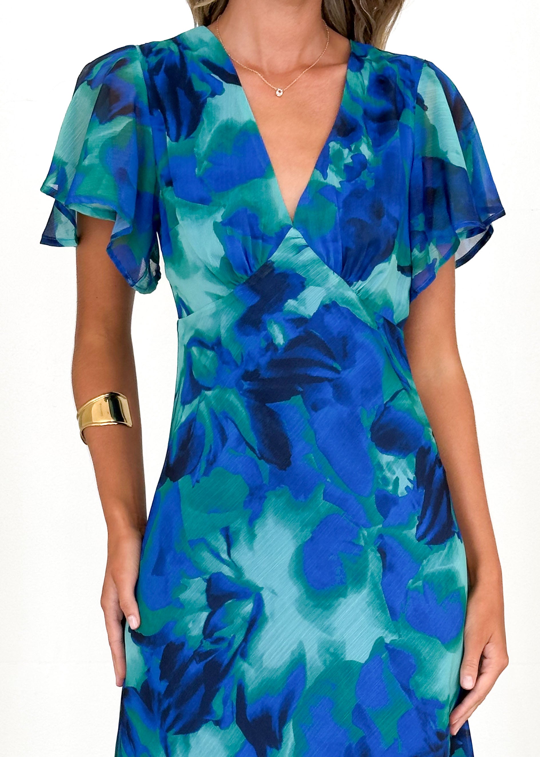 Cabana Maxi Dress - Blue Lagoon