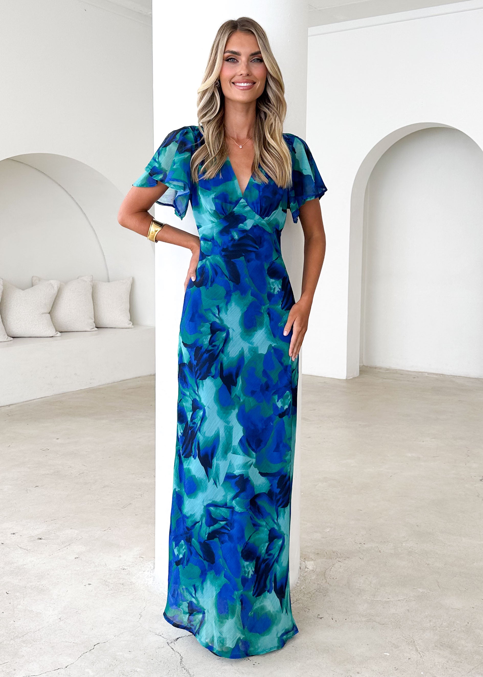 Cabana Maxi Dress - Blue Lagoon