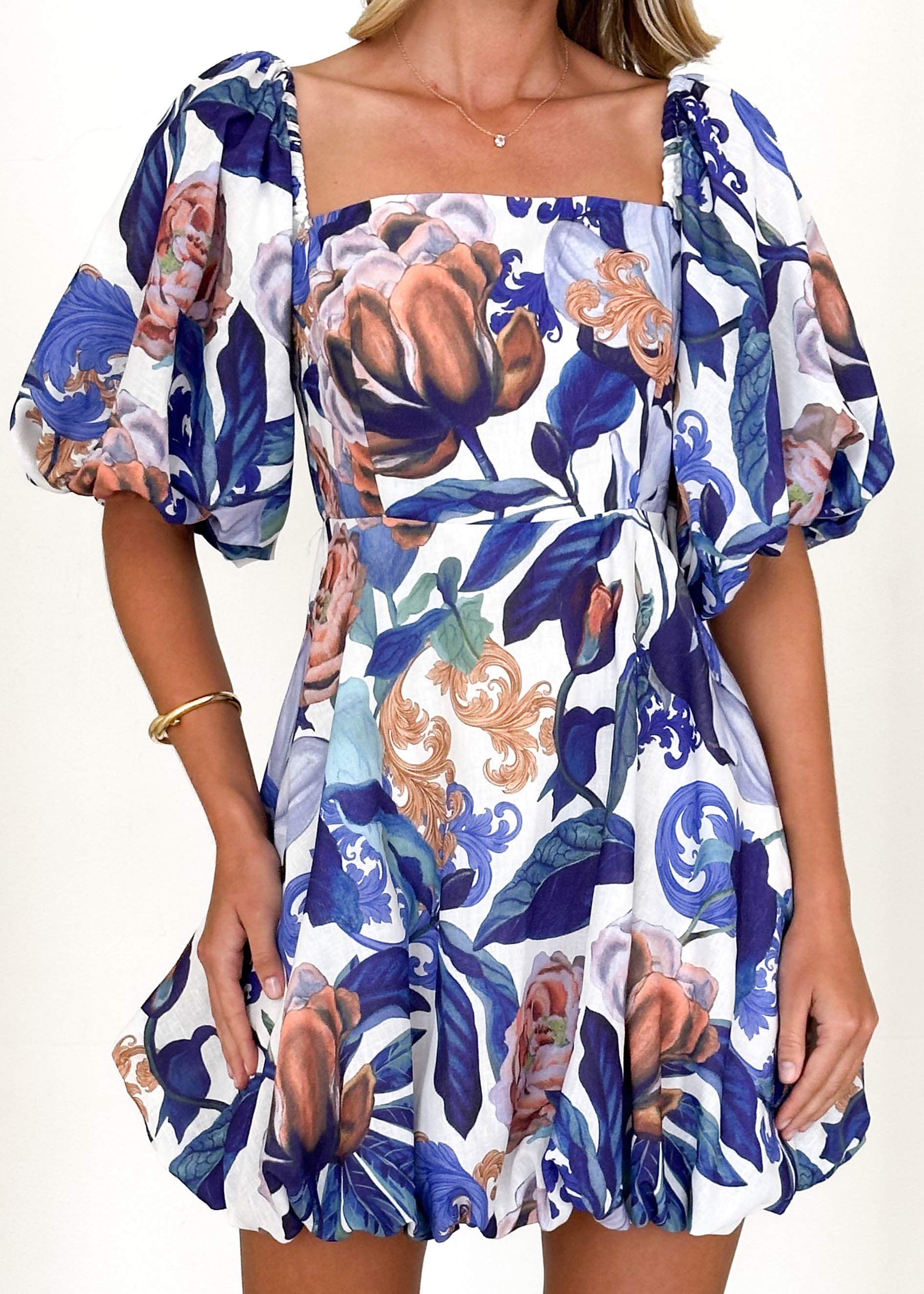 Palais Off Shoulder Dress - Donatella Azure