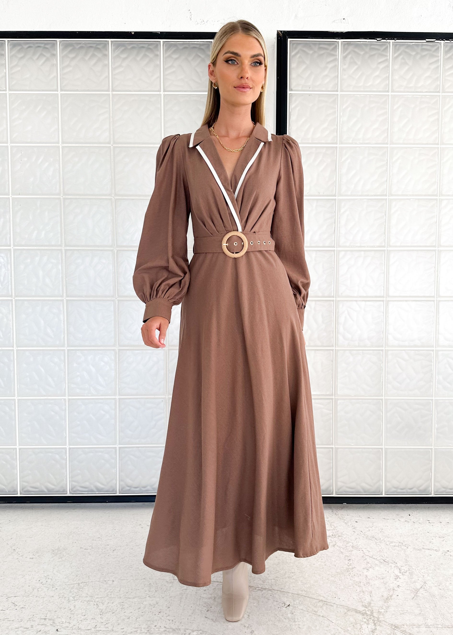 Liarra Midi Dress - Mocha