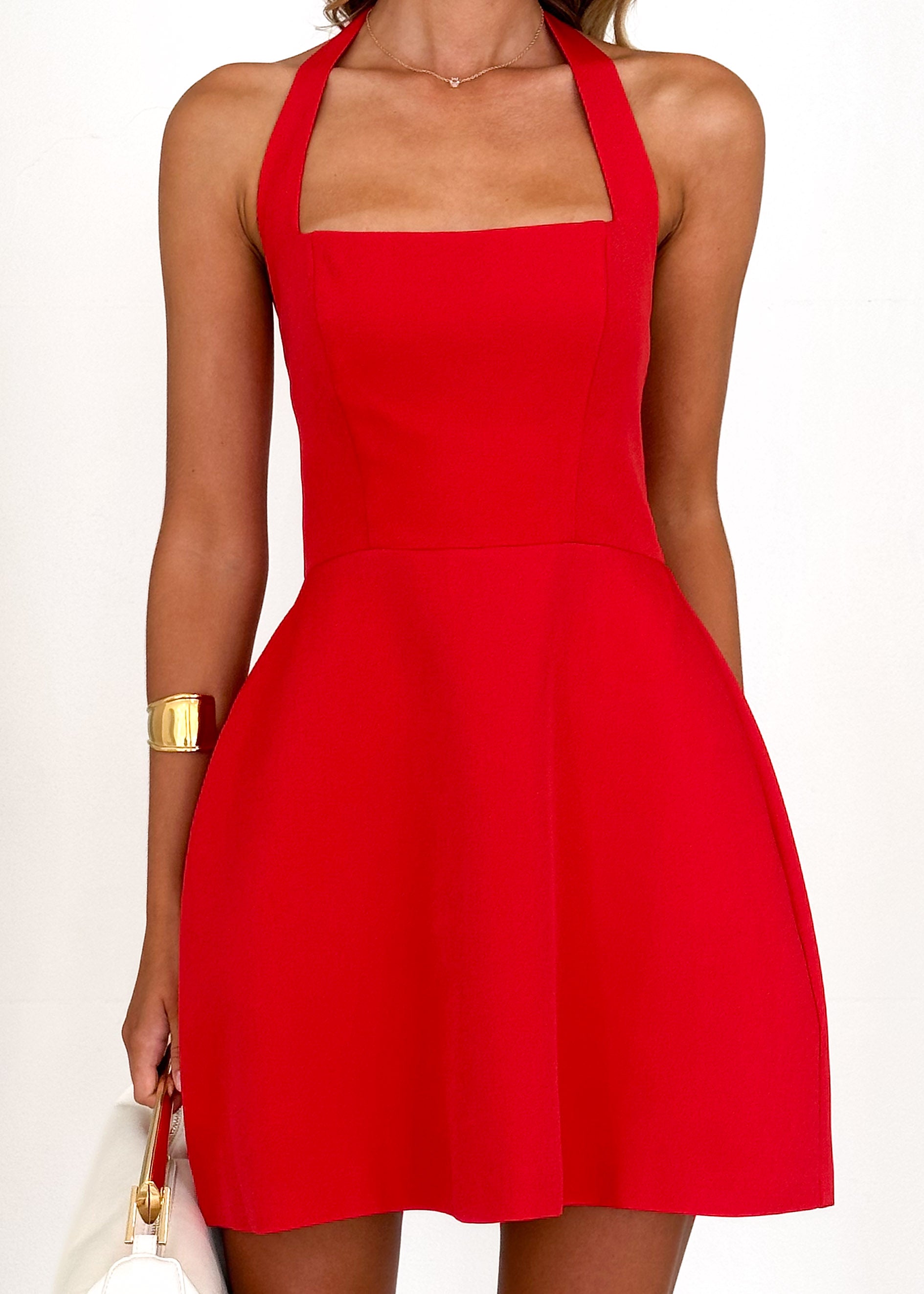 Janni Halter Dress - Red