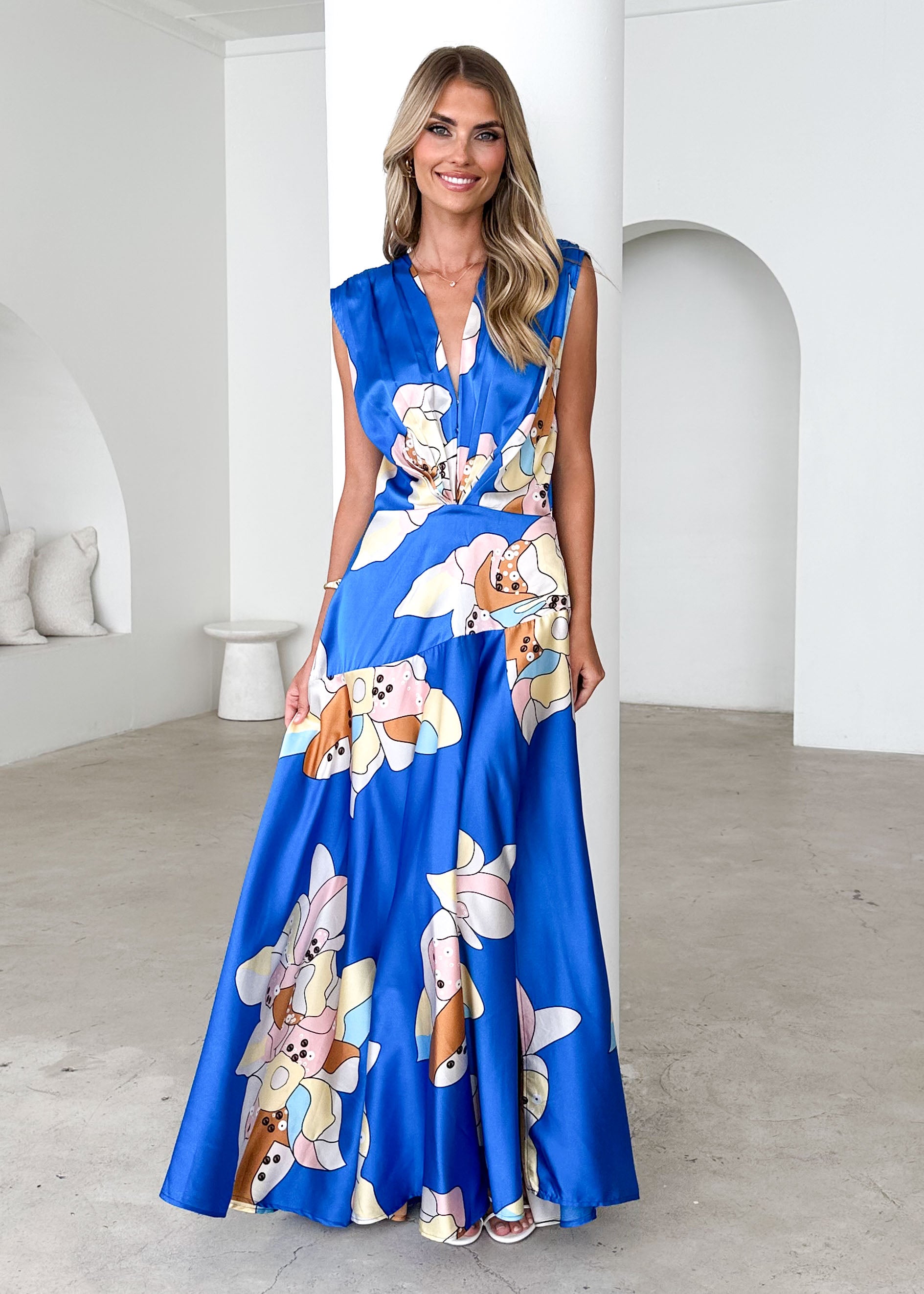 Savina Maxi Dress - Azure Astrid