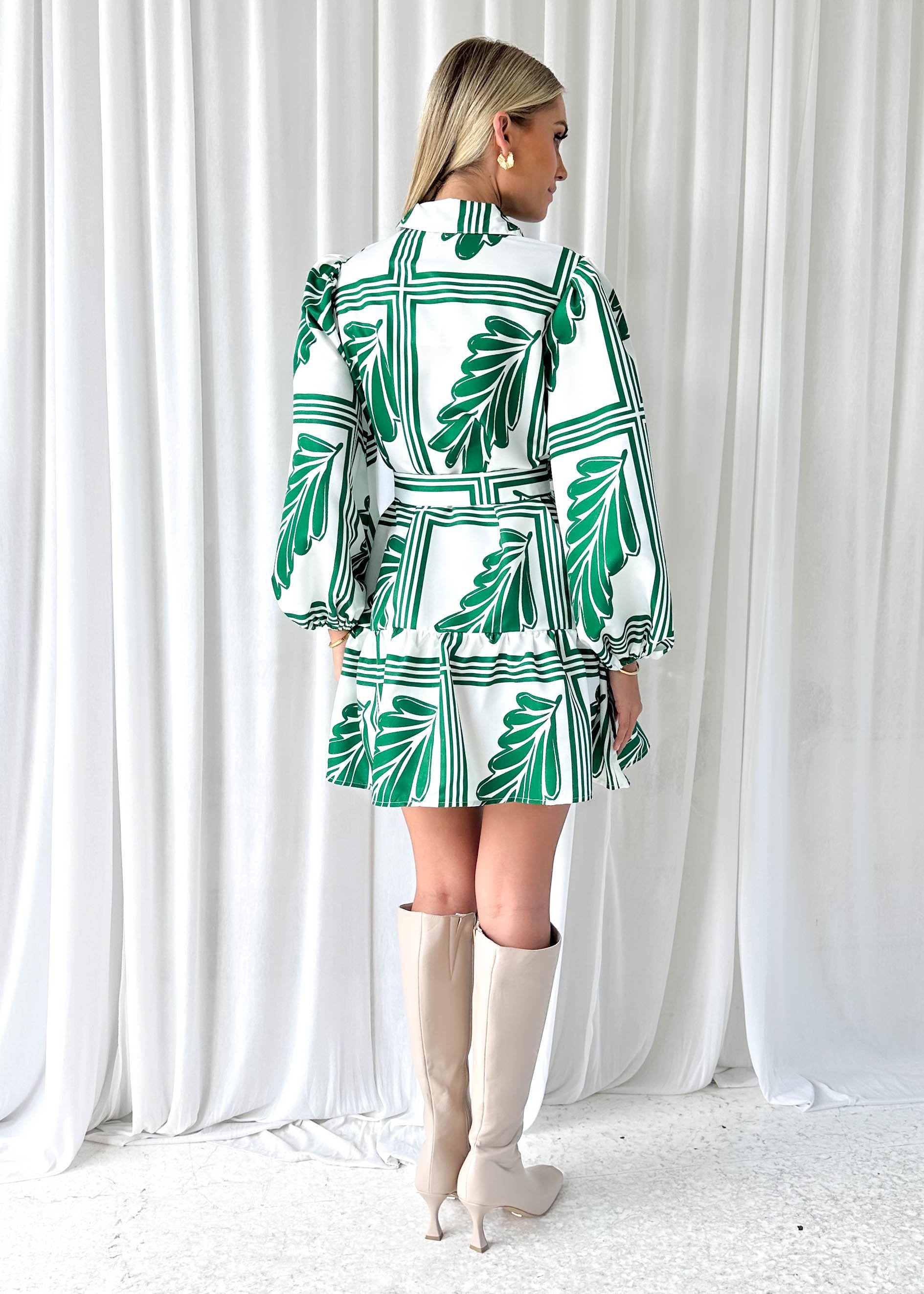 Matrae Dress - Green Palm
