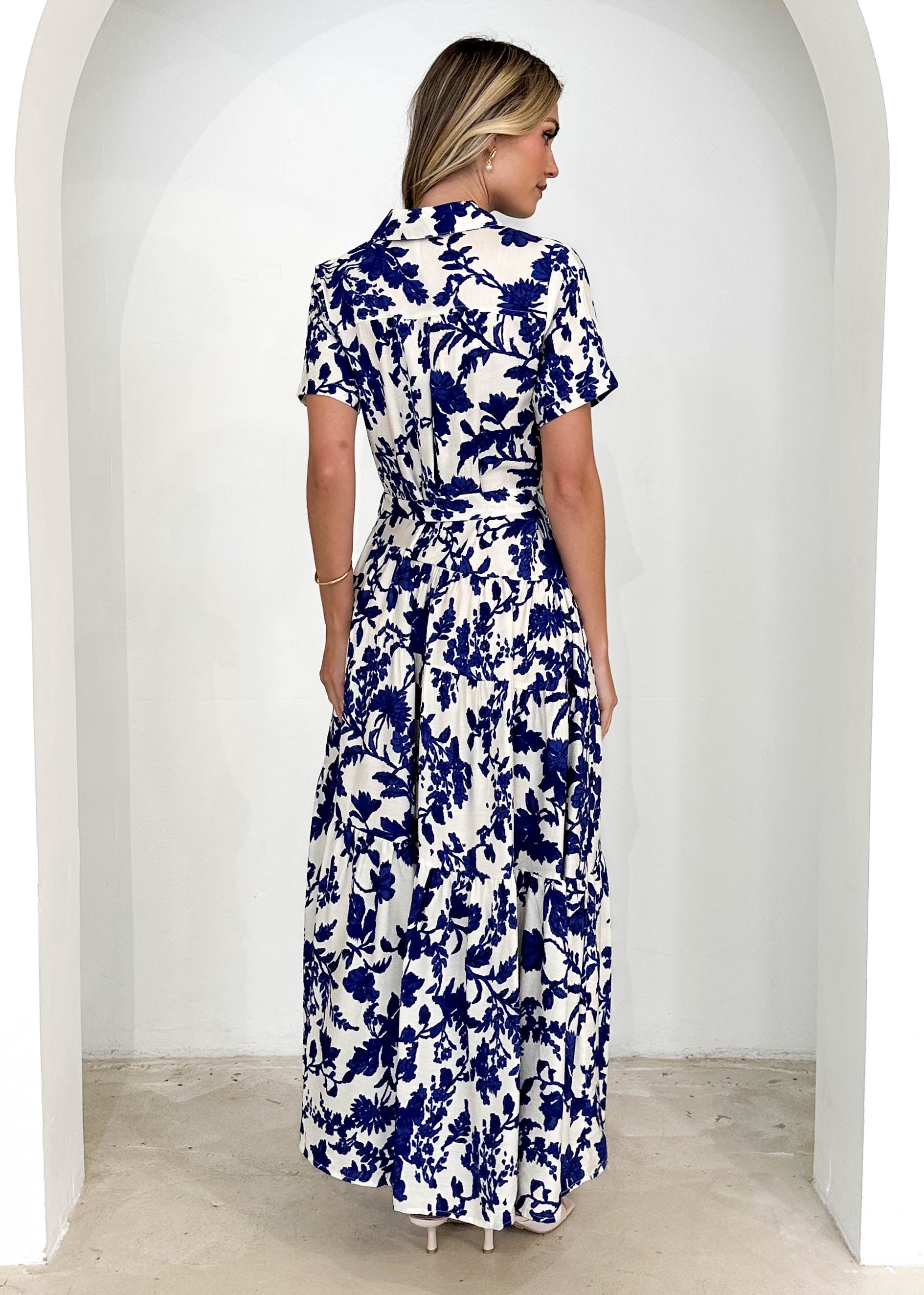 Reggie Midi Dress - Blue Floral