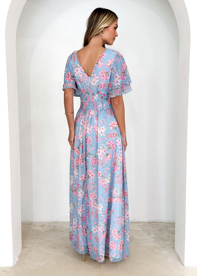 Delilah Maxi Dress - Blue Carnation