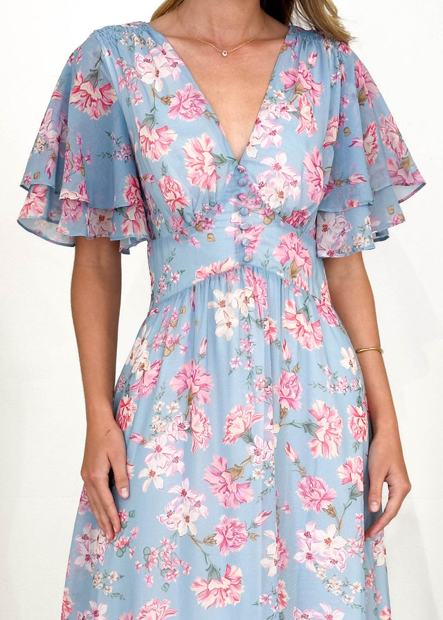 Delilah Maxi Dress - Blue Carnation