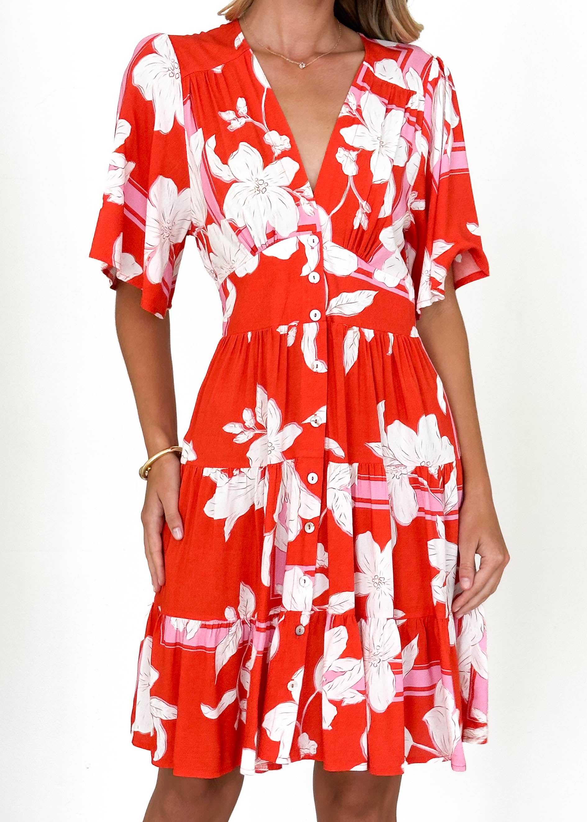 Harmonia Dress - Tangerine Floral