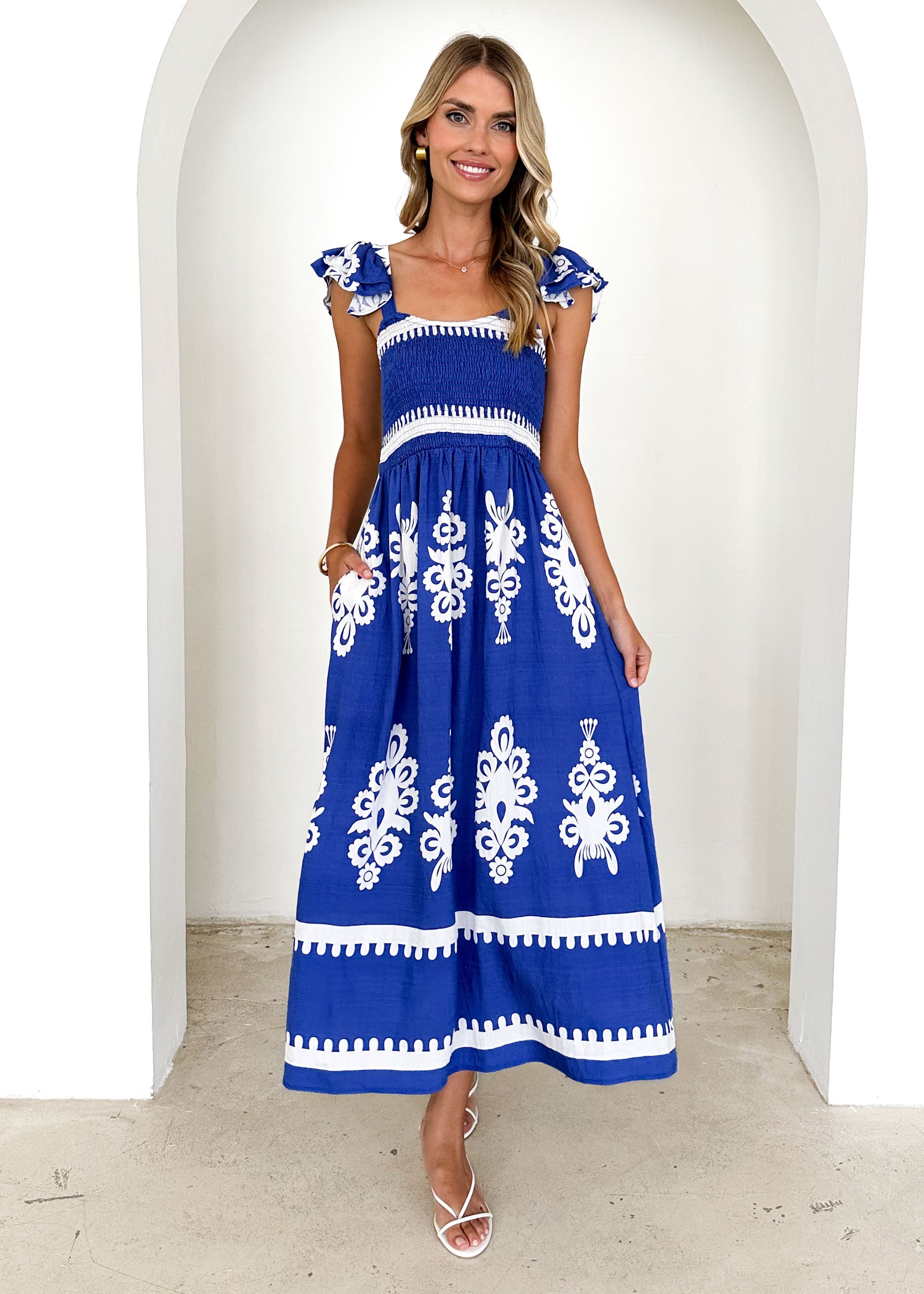 Outlaw Maxi Dress - Cobalt