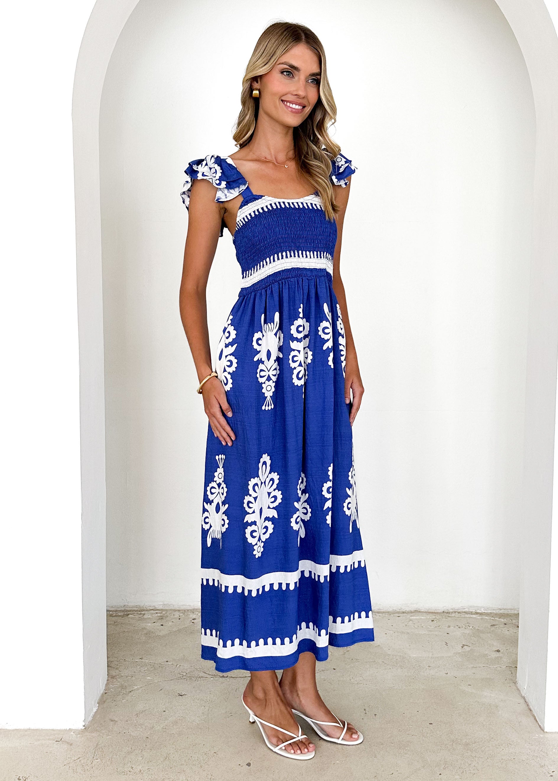 Outlaw Maxi Dress - Cobalt