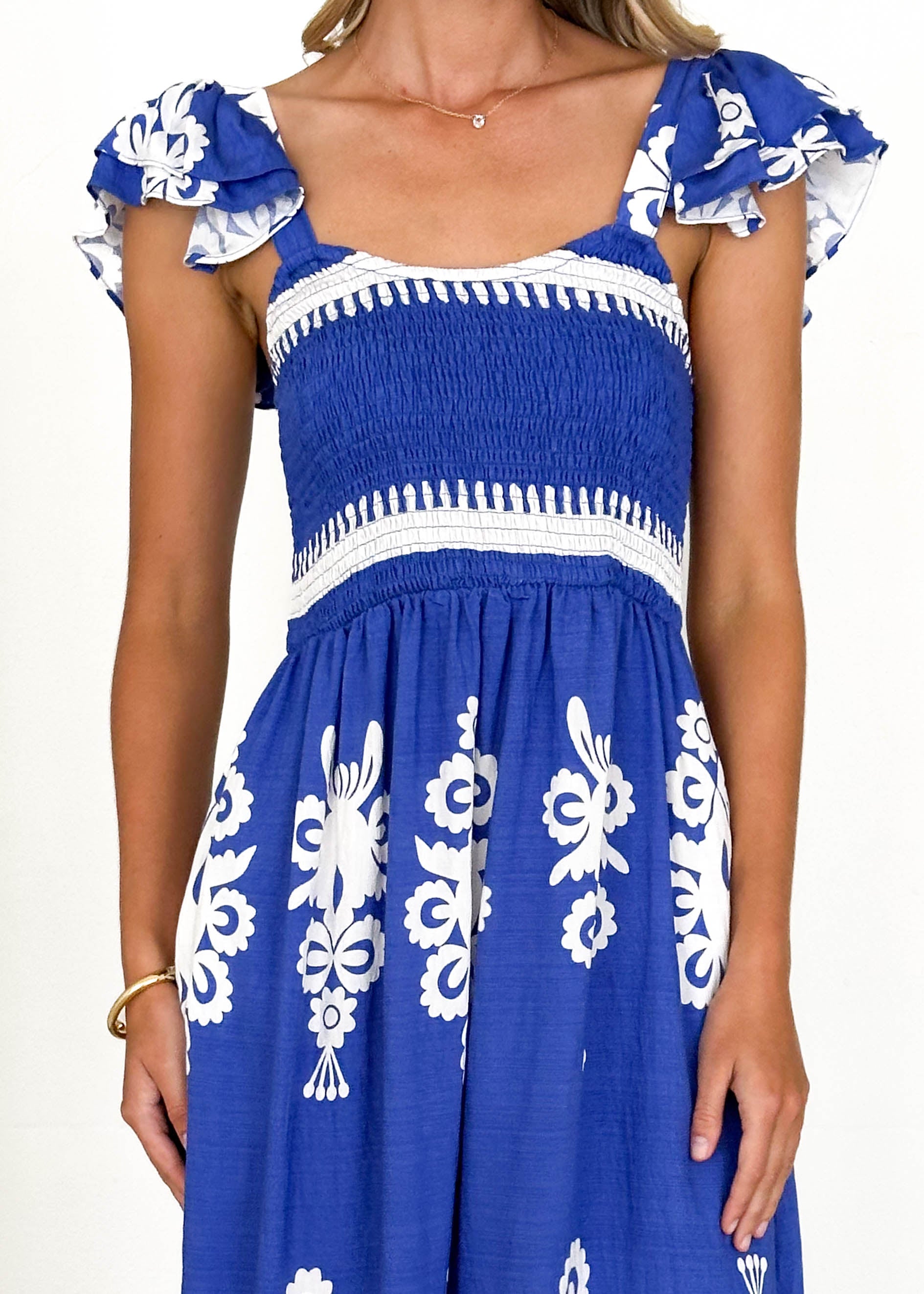 Outlaw Maxi Dress - Cobalt