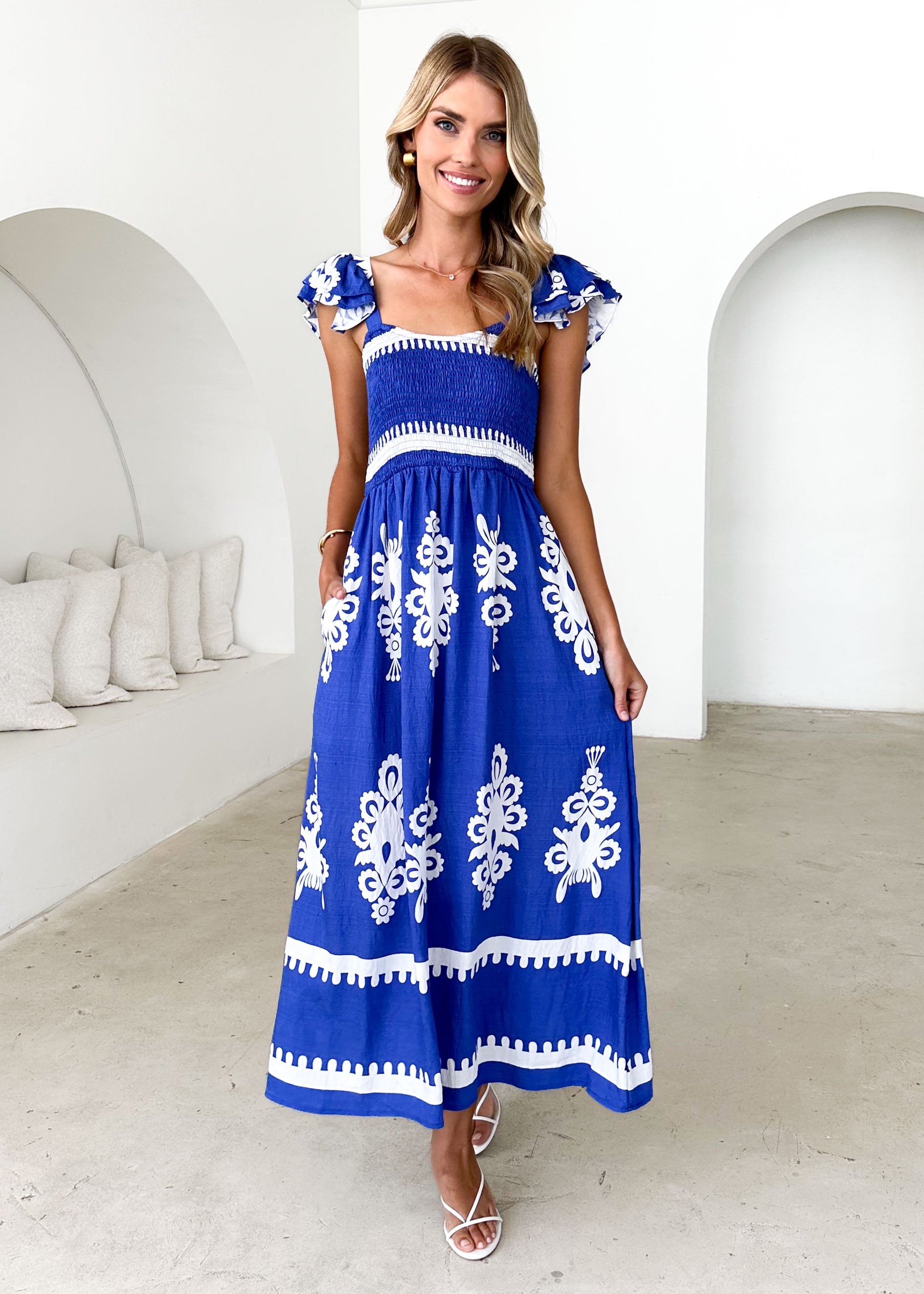 Outlaw Maxi Dress - Cobalt