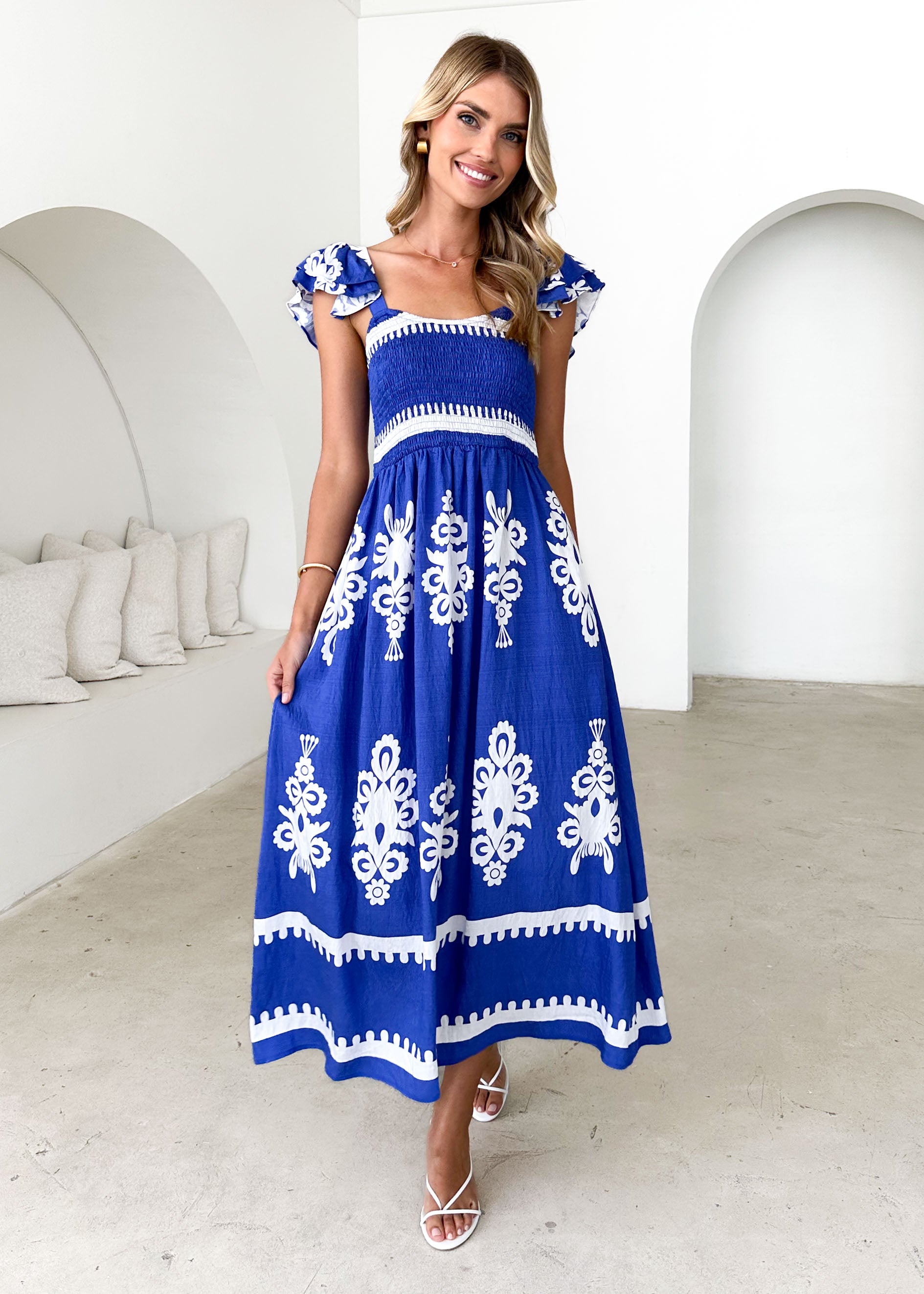 Outlaw Maxi Dress - Cobalt