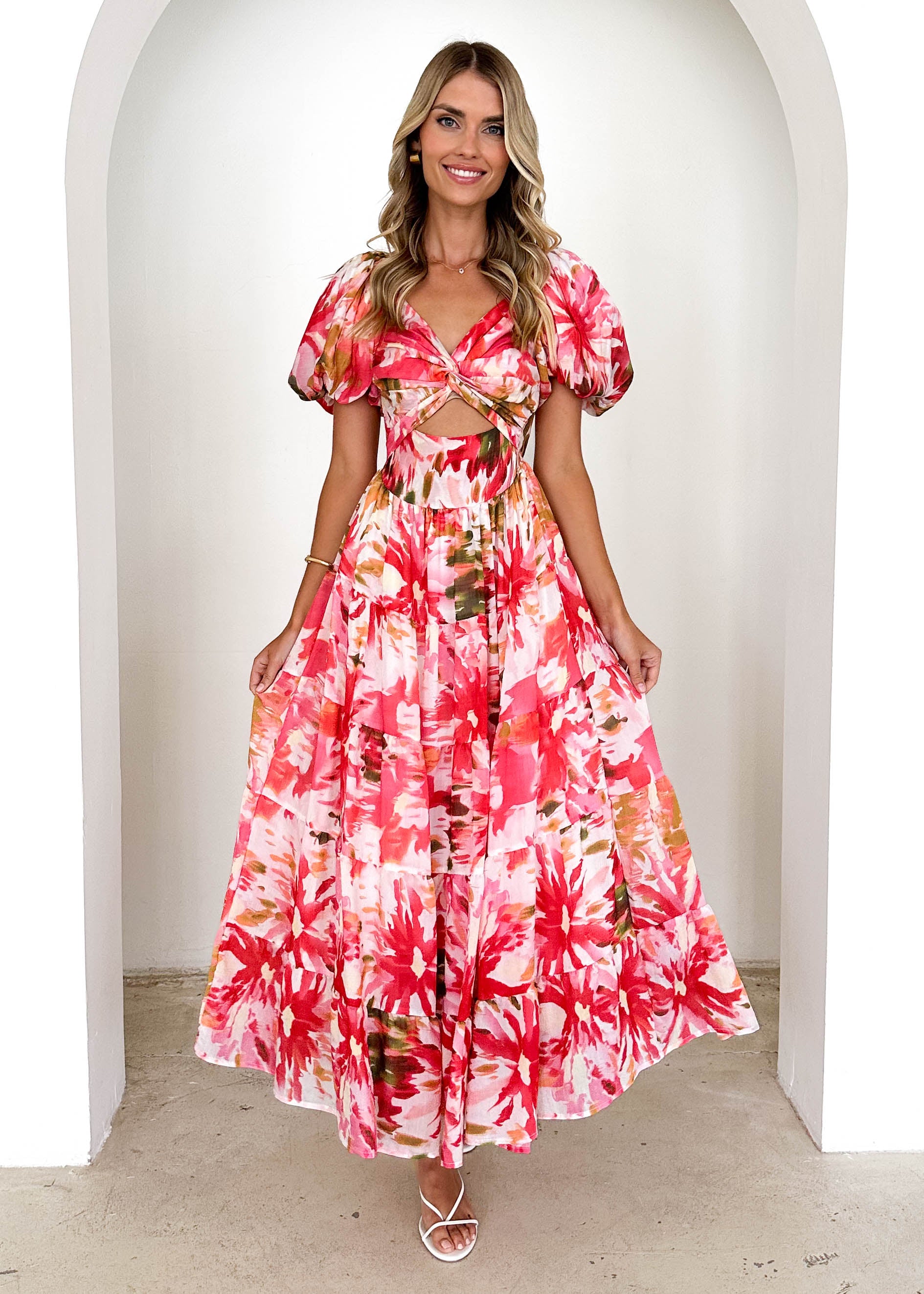 Flamenco Maxi Dress - Pink Floral