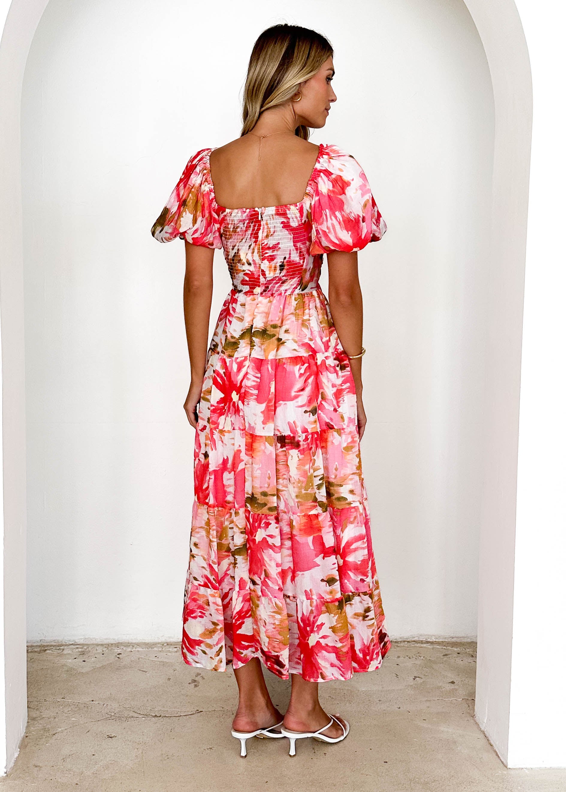 Flamenco Maxi Dress - Pink Floral