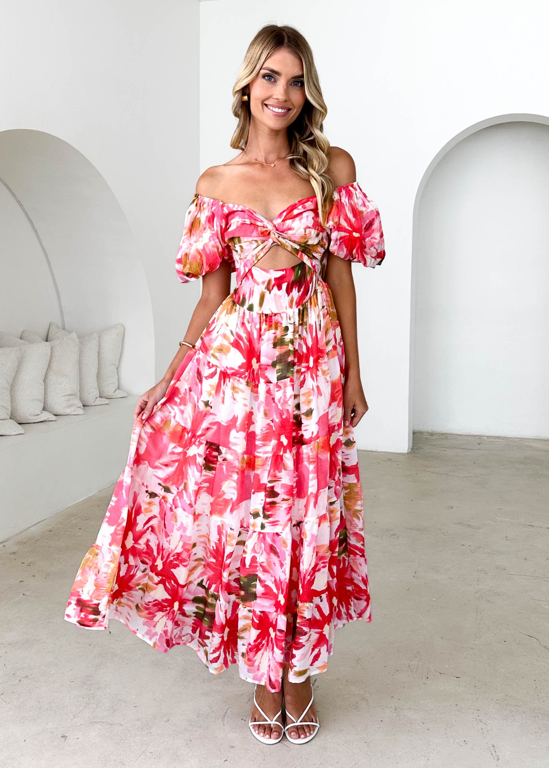 Flamenco Maxi Dress - Pink Floral