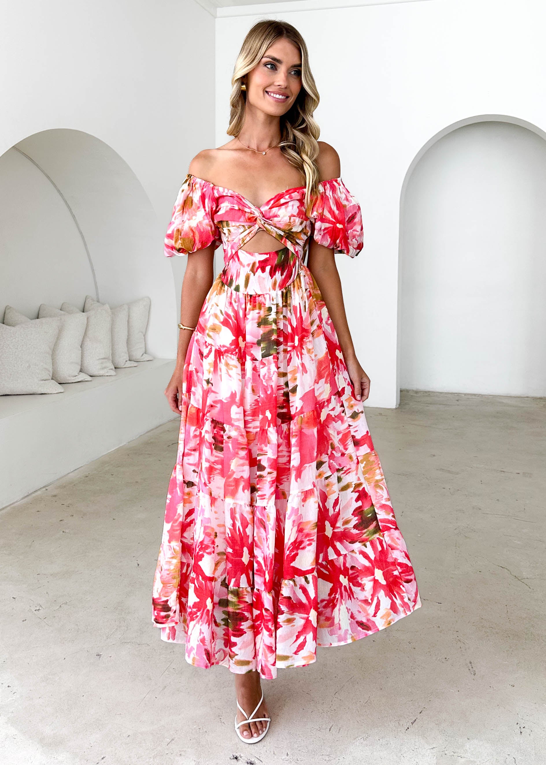 Flamenco Maxi Dress - Pink Floral