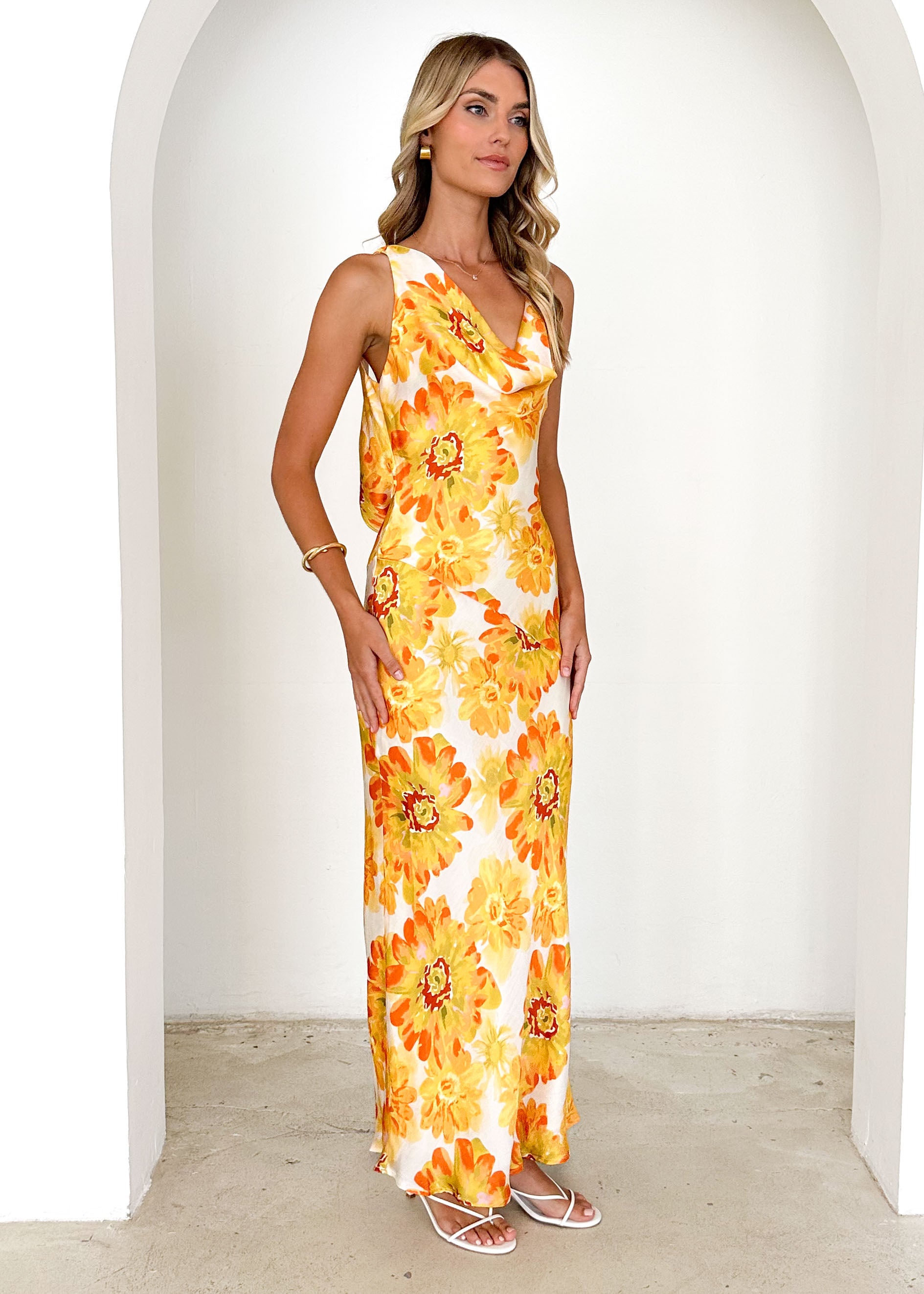 Drew Maxi Dress - Yellow Floral