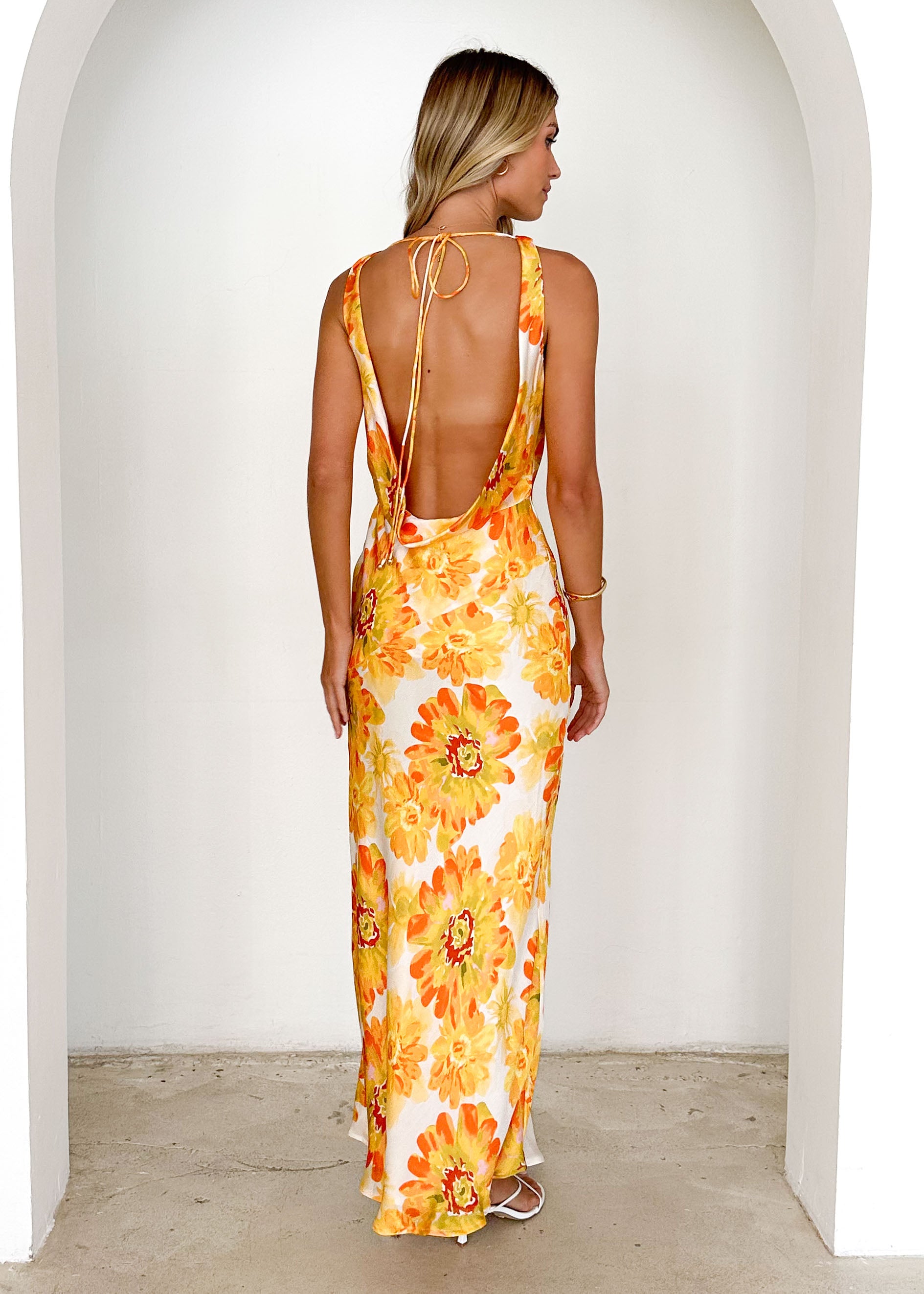 Drew Maxi Dress - Yellow Floral