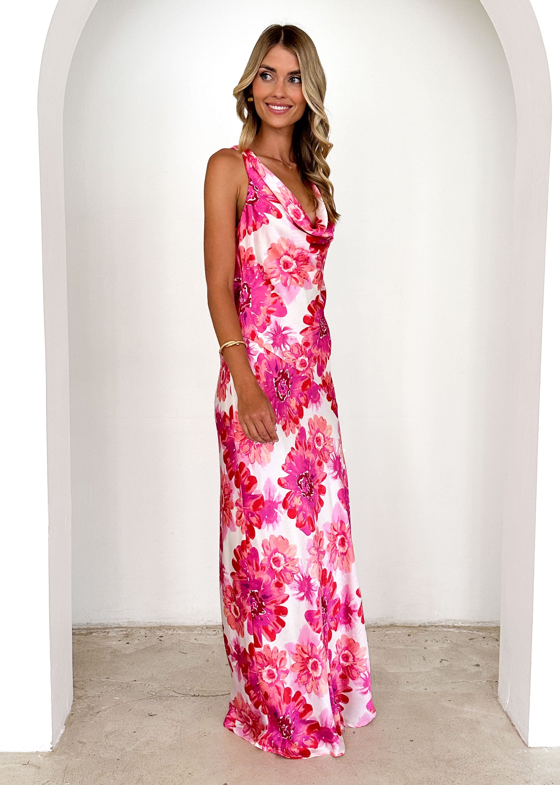 Drew Maxi Dress - Pink Floral