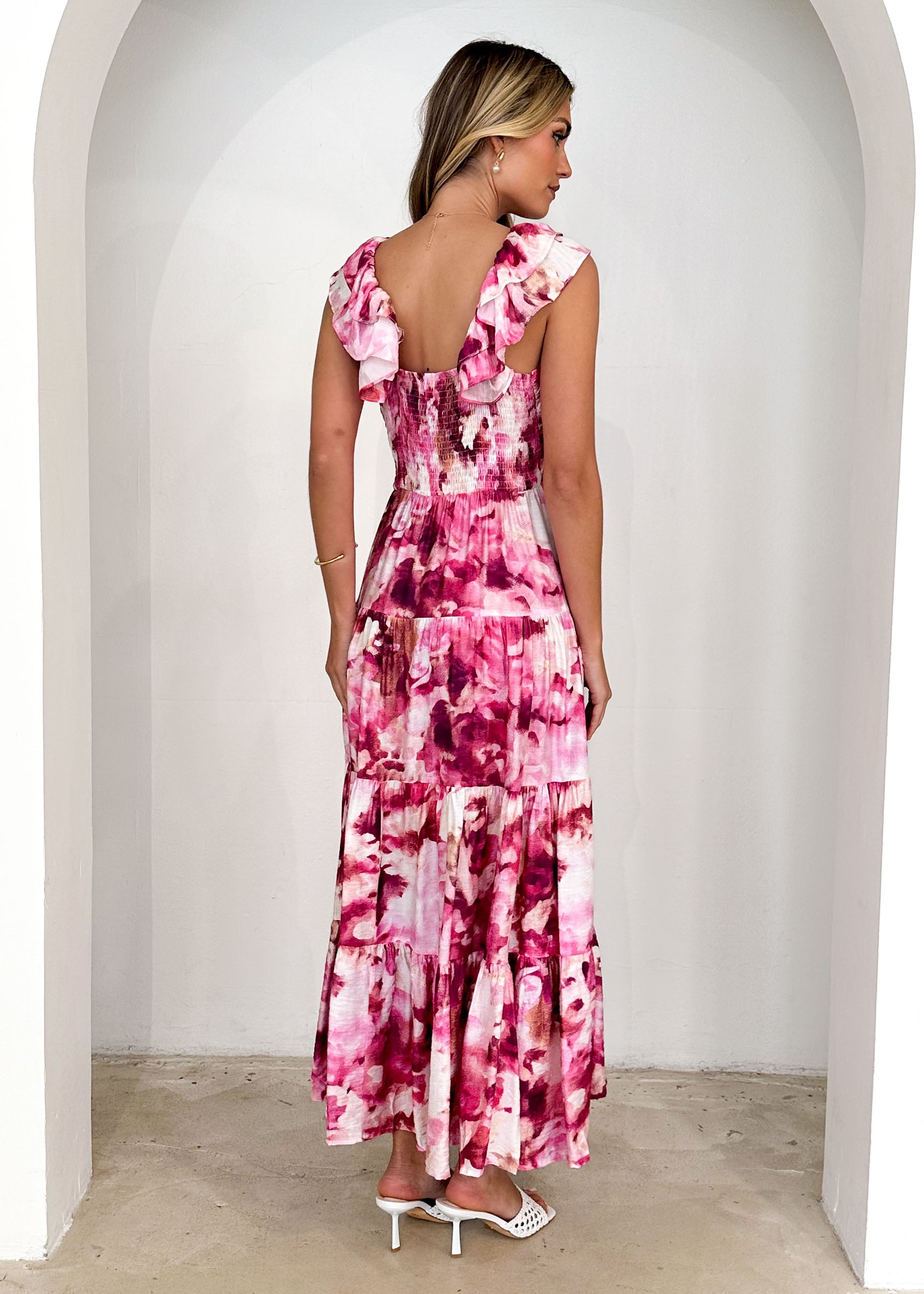 Finley Maxi Dress - Magenta Splash