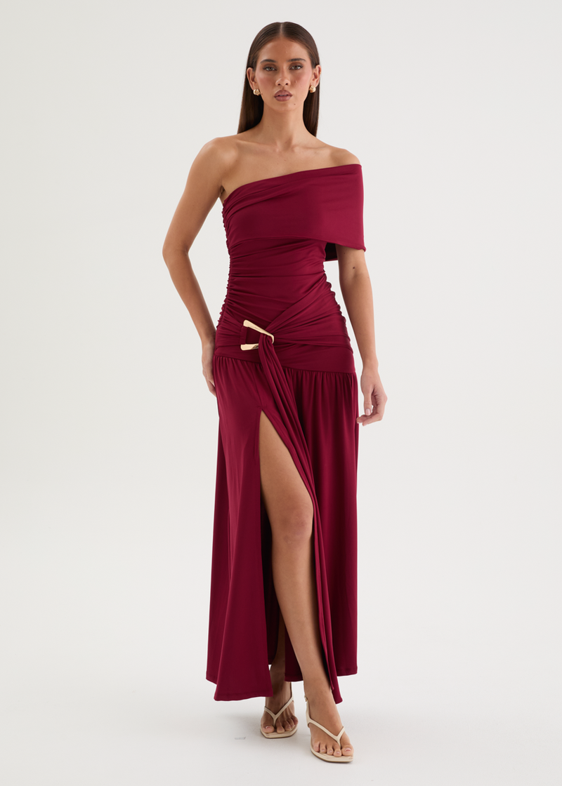 copper wedding guest dress IN THE SKY SWEETHEART TWIST TIERED FLUTTER SLEEVE MAXI DRESS
