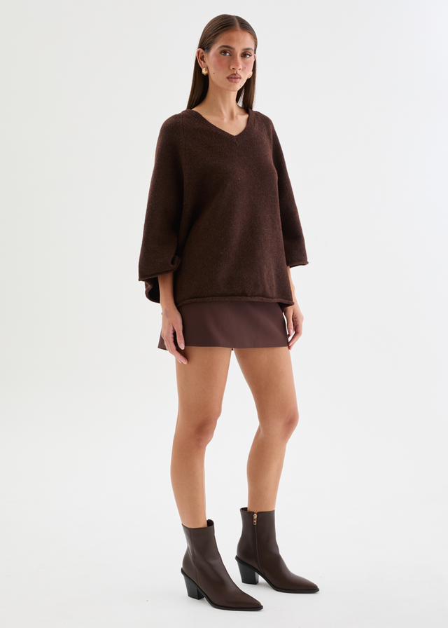 Sophia Sweater - Coffee Bean
