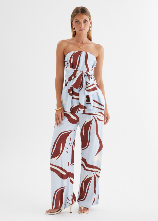 Calia Pants - Blue Abstract