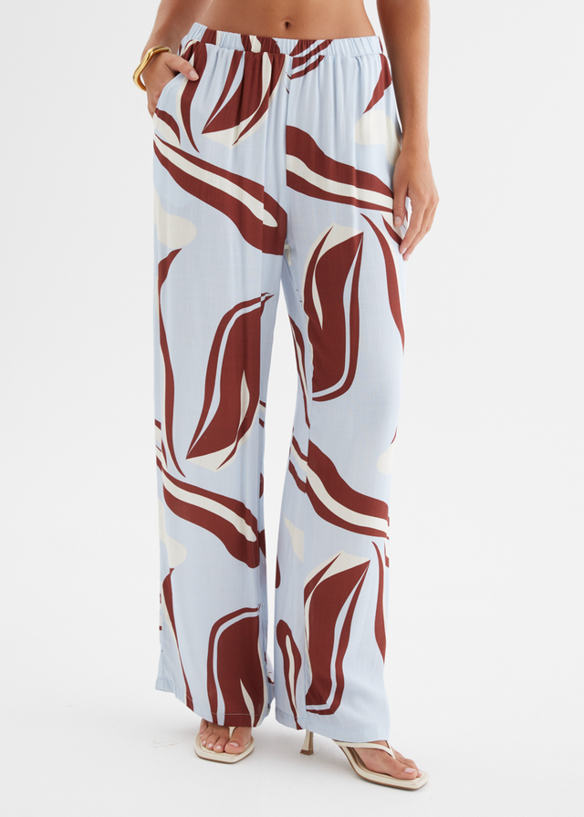 Calia Pants - Blue Abstract