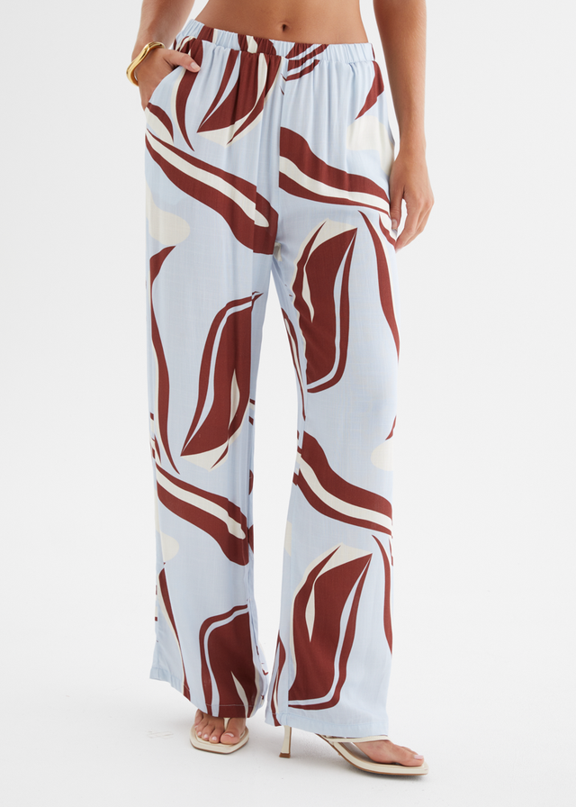 Calia Pants - Blue Abstract